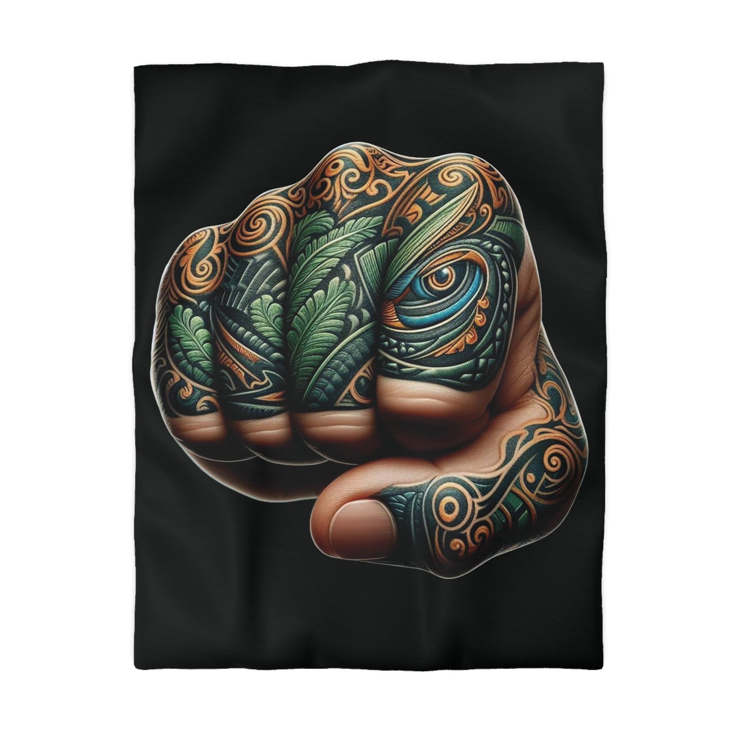 Maori Fist Microfiber Duvet Cover