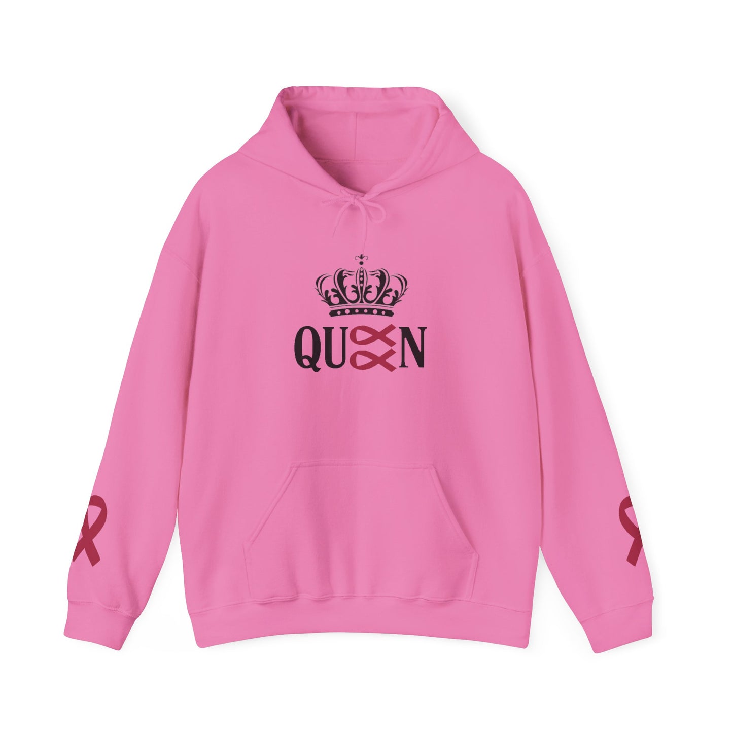 Cancer Queen Stylish Awareness Hoodie for Unisex, Cozy Gift for Friends, Perfect for Charity Events, Breast Cancer Awareness, Casual Wear