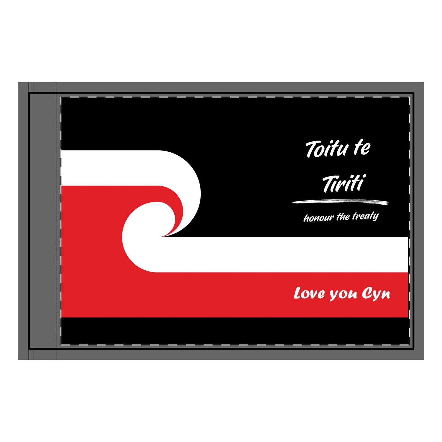 Double-Sided Flag - Toitu te Tiriti - Tino Rangatiratanga - Custom Made