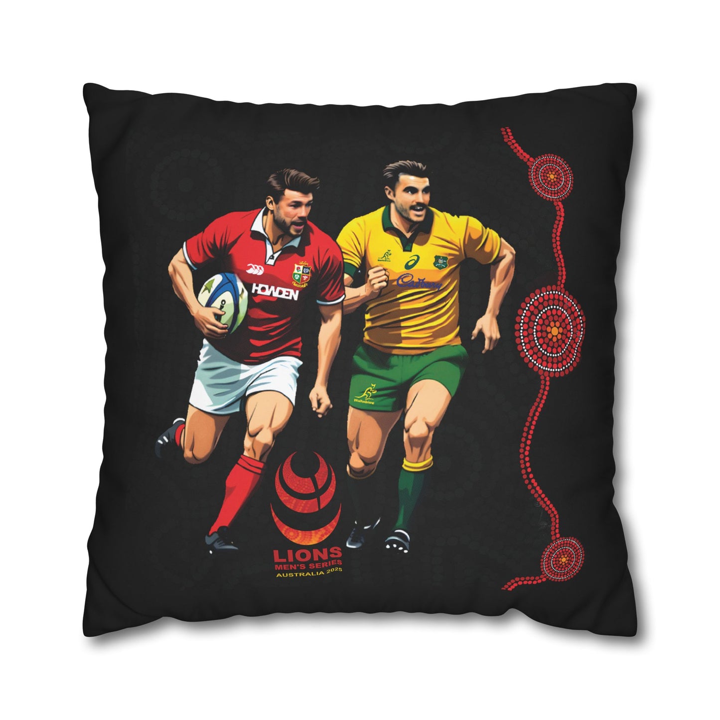 Lions Rugby Tour 2025 Collection - Square Poly Canvas Pillowcase