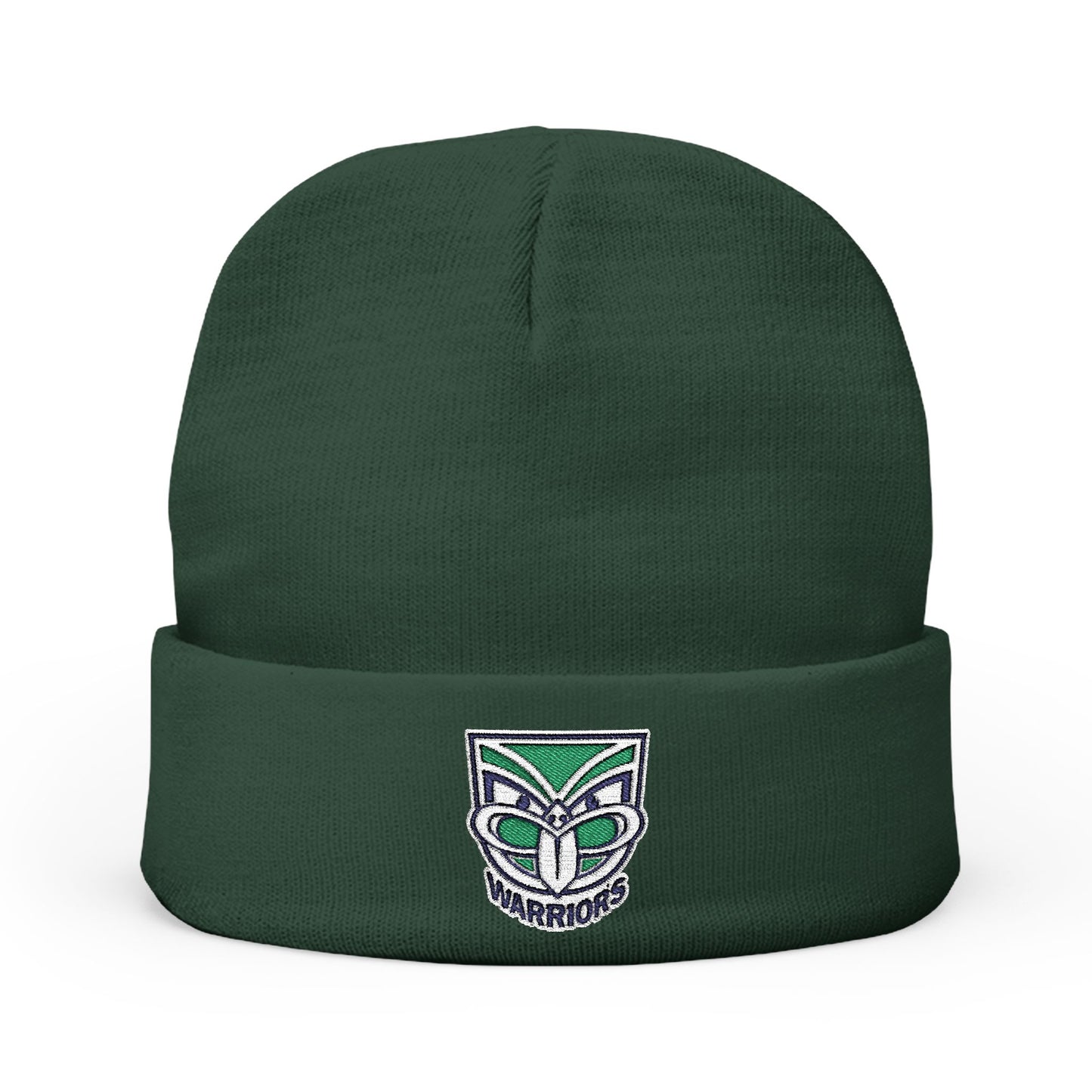 Knit Beanie (Embroidery) - Warriors - Design 2