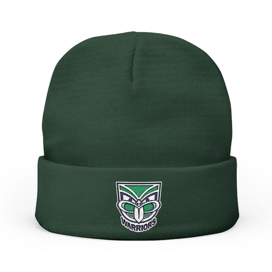 Knit Beanie (Embroidery) - Warriors - Design 2