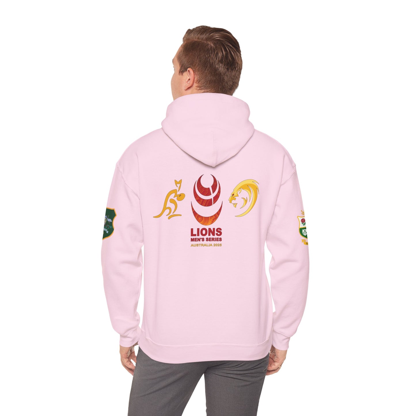 Sports-Inspired Unisex Heavy Blend™ Hooded Sweatshirt - 2025 Lions in Australia Rugby Tour Design