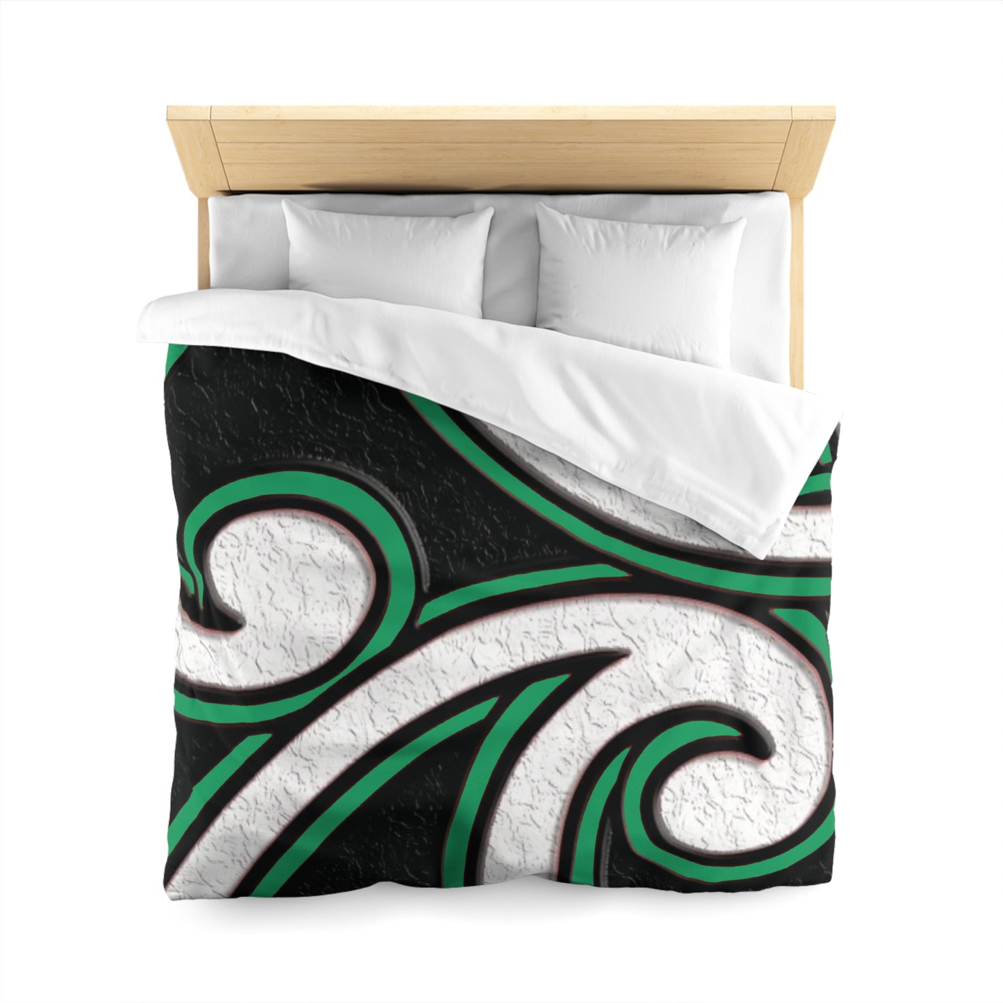 Maori Jade Koru Inspired Microfiber Duvet Cover