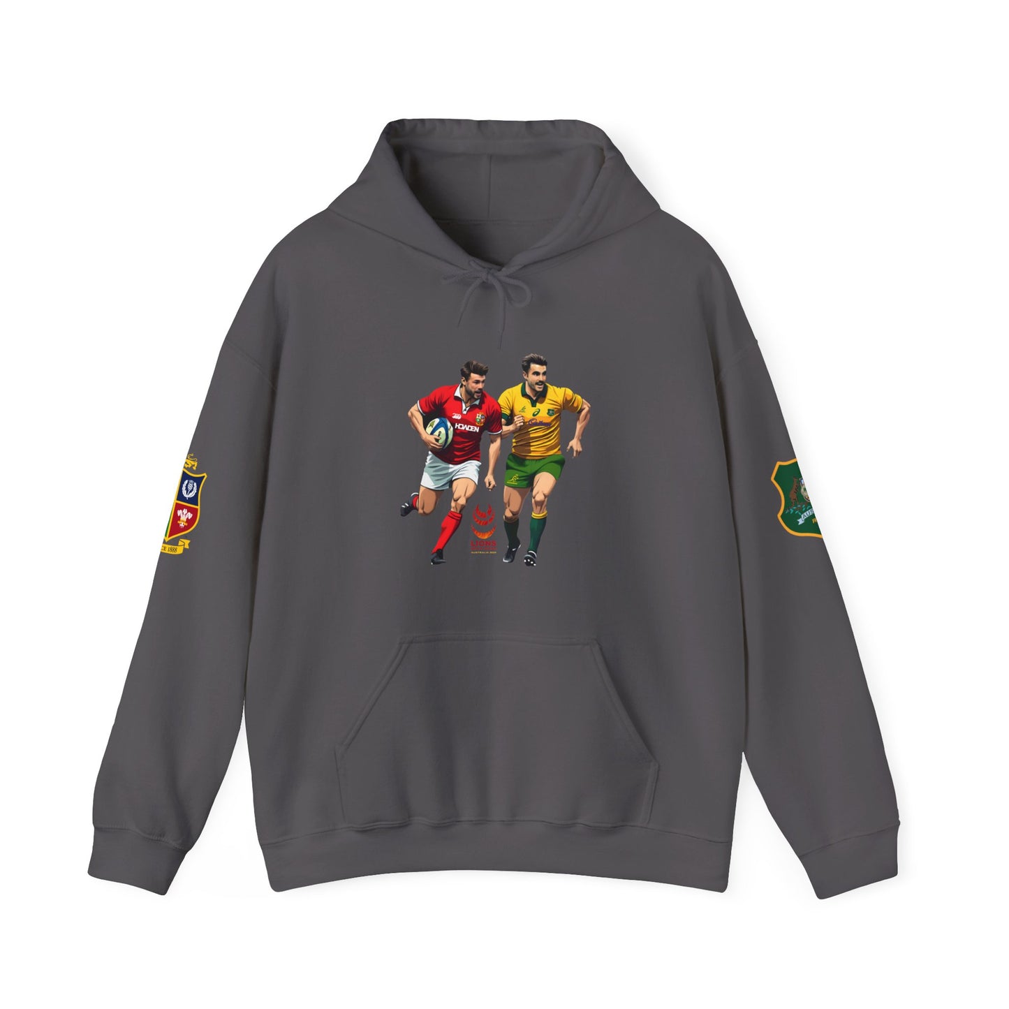 Sports-Inspired Unisex Heavy Blend™ Hooded Sweatshirt - 2025 Lions in Australia Rugby Tour Design (UK distributor)