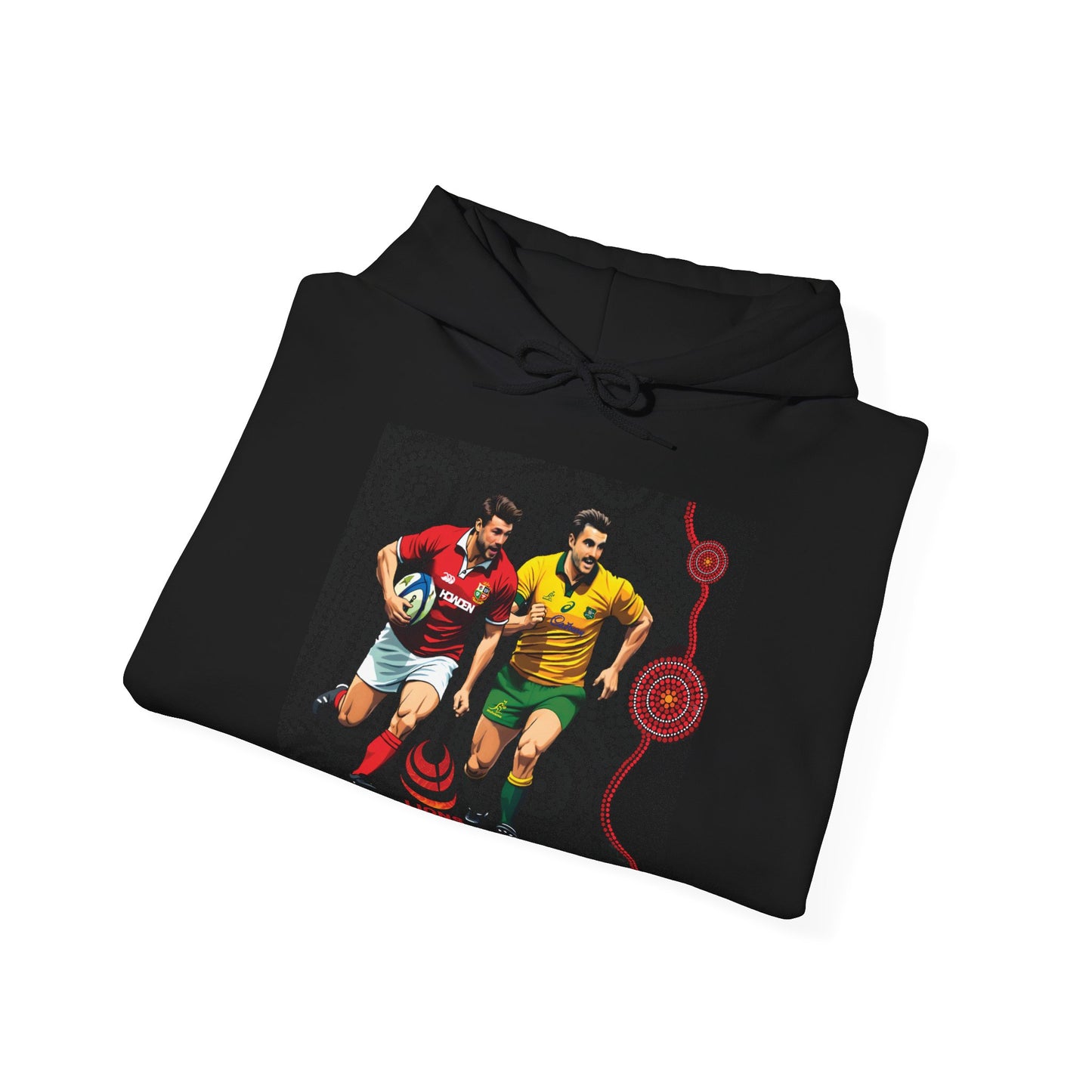 Sports-Inspired Unisex Heavy Blend™ Hooded Sweatshirt - 2025 Lions in Australia Rugby Tour Design - (Made in-house)