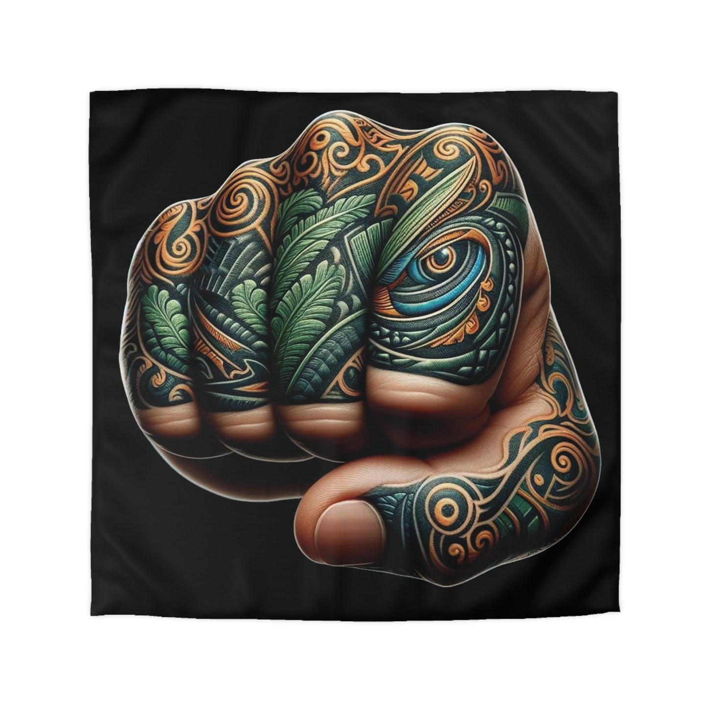 Maori Fist Microfiber Duvet Cover