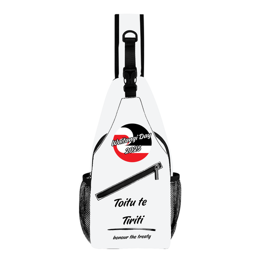 Streetwear All-Over Print Chest Bag - Toitu te Tiriti - Waitangi Day 2025