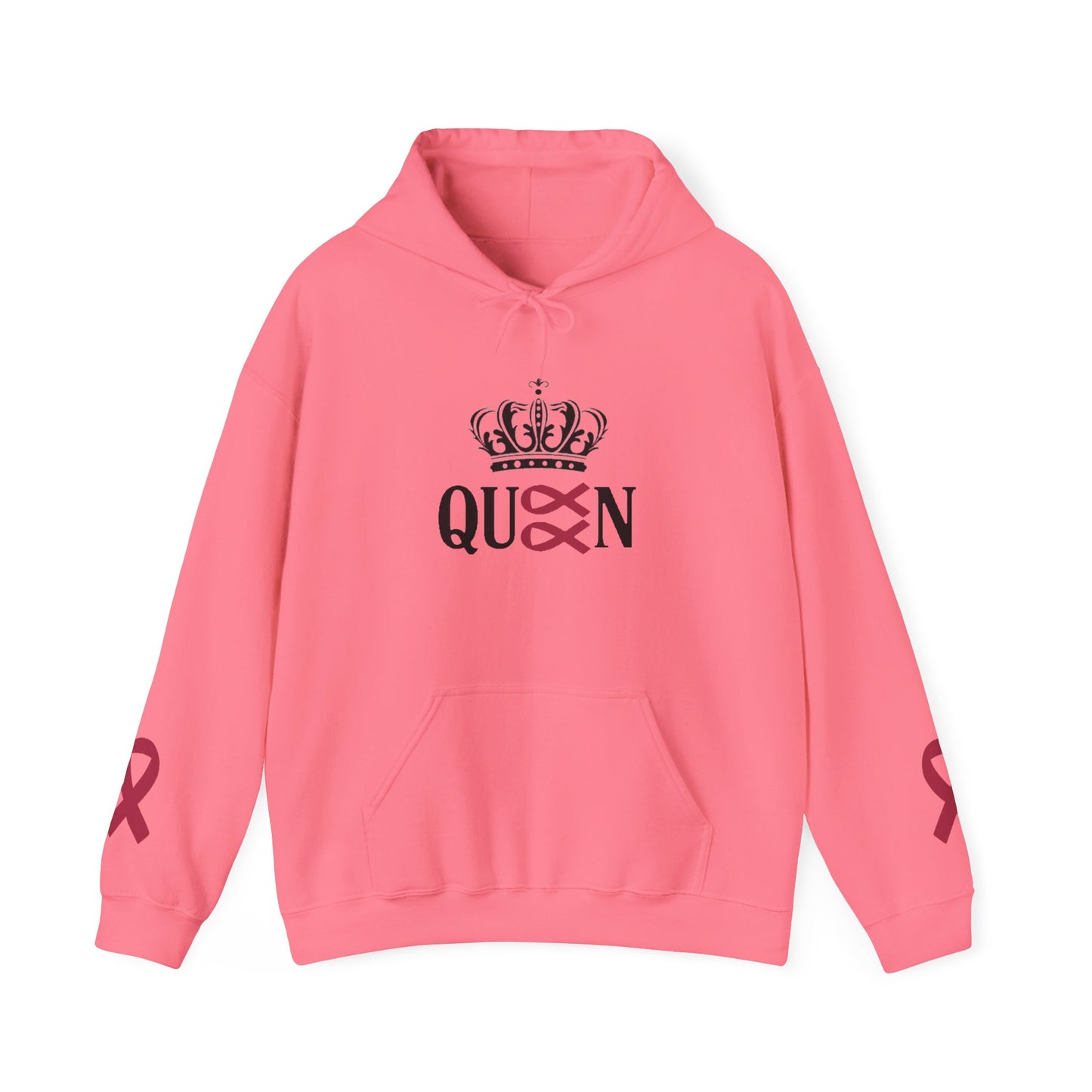 Cancer Queen Stylish Awareness Hoodie for Unisex, Cozy Gift for Friends, Perfect for Charity Events, Breast Cancer Awareness, Casual Wear