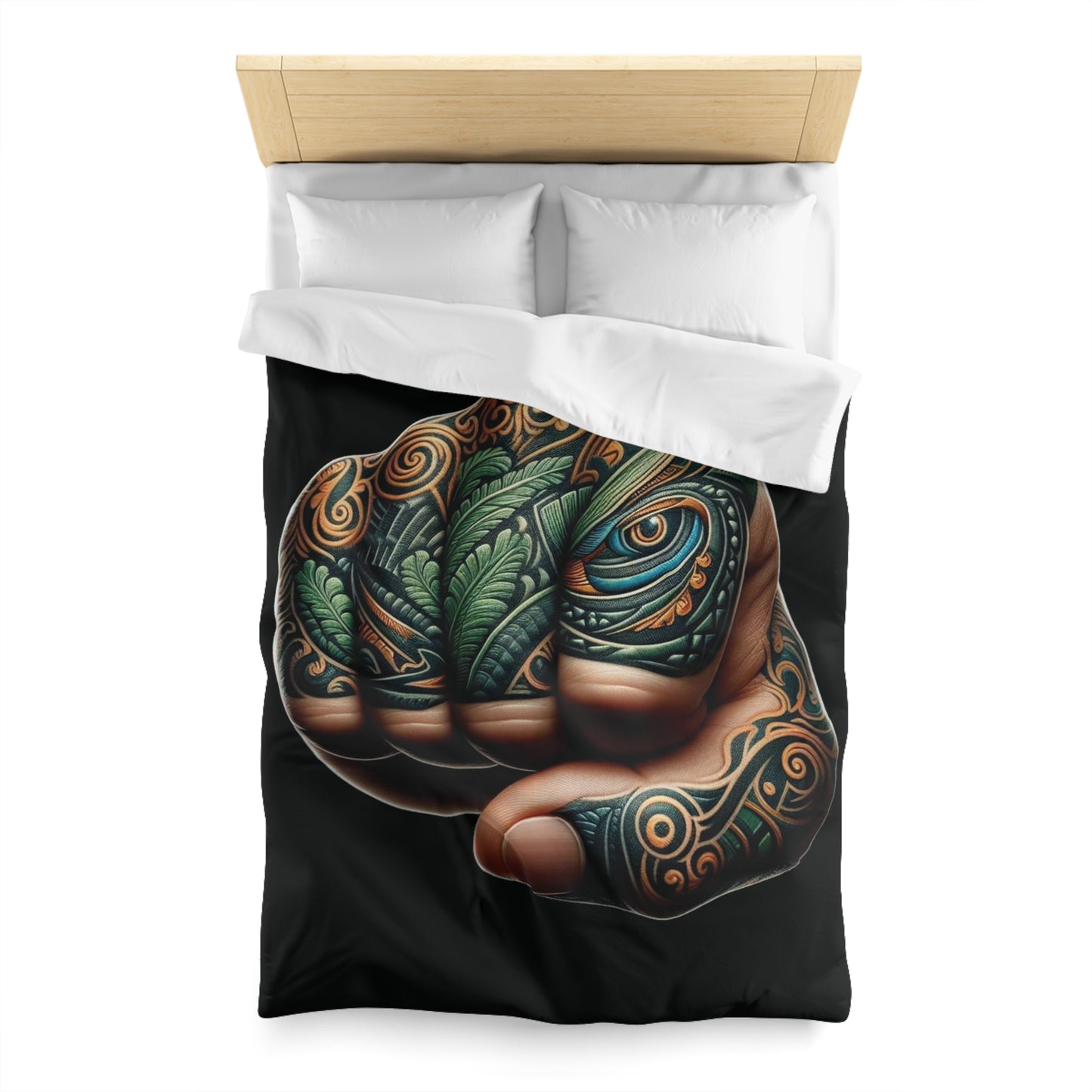 Maori Fist Microfiber Duvet Cover