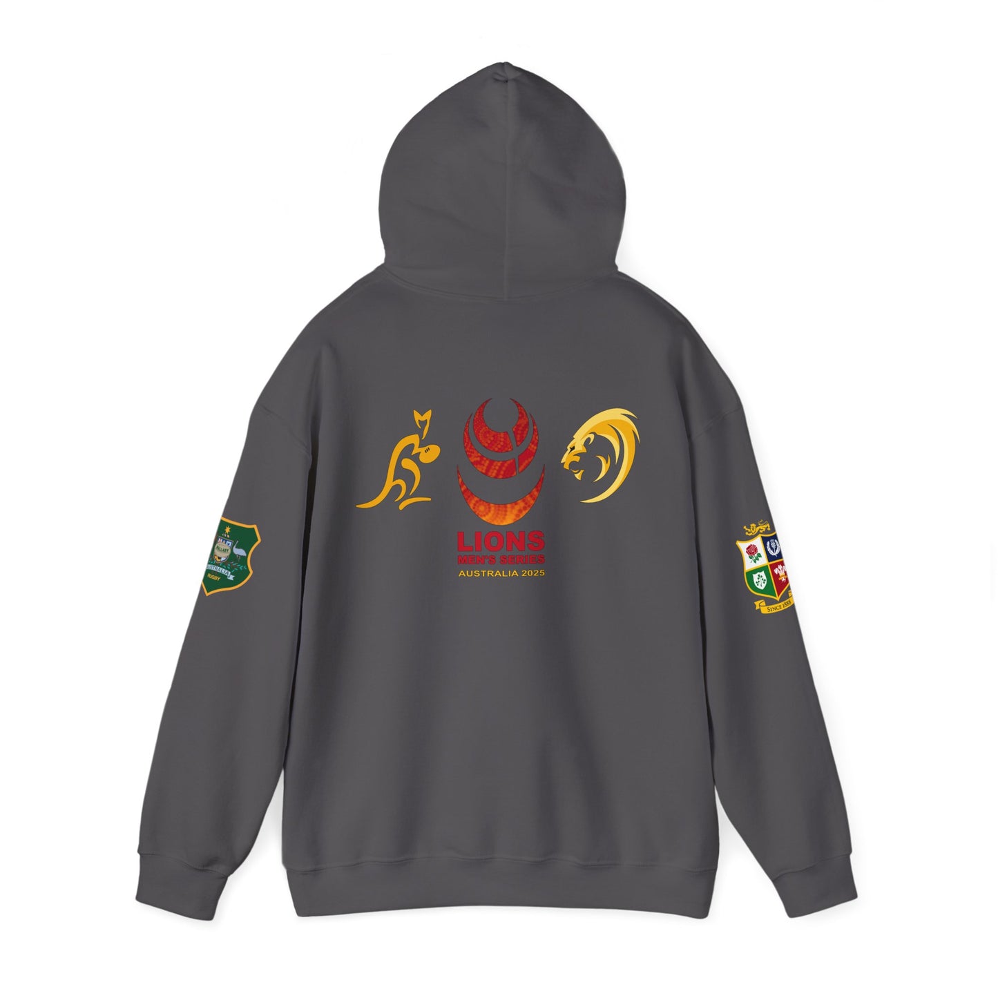 Sports-Inspired Unisex Heavy Blend™ Hooded Sweatshirt - 2025 Lions in Australia Rugby Tour Design (UK distributor)