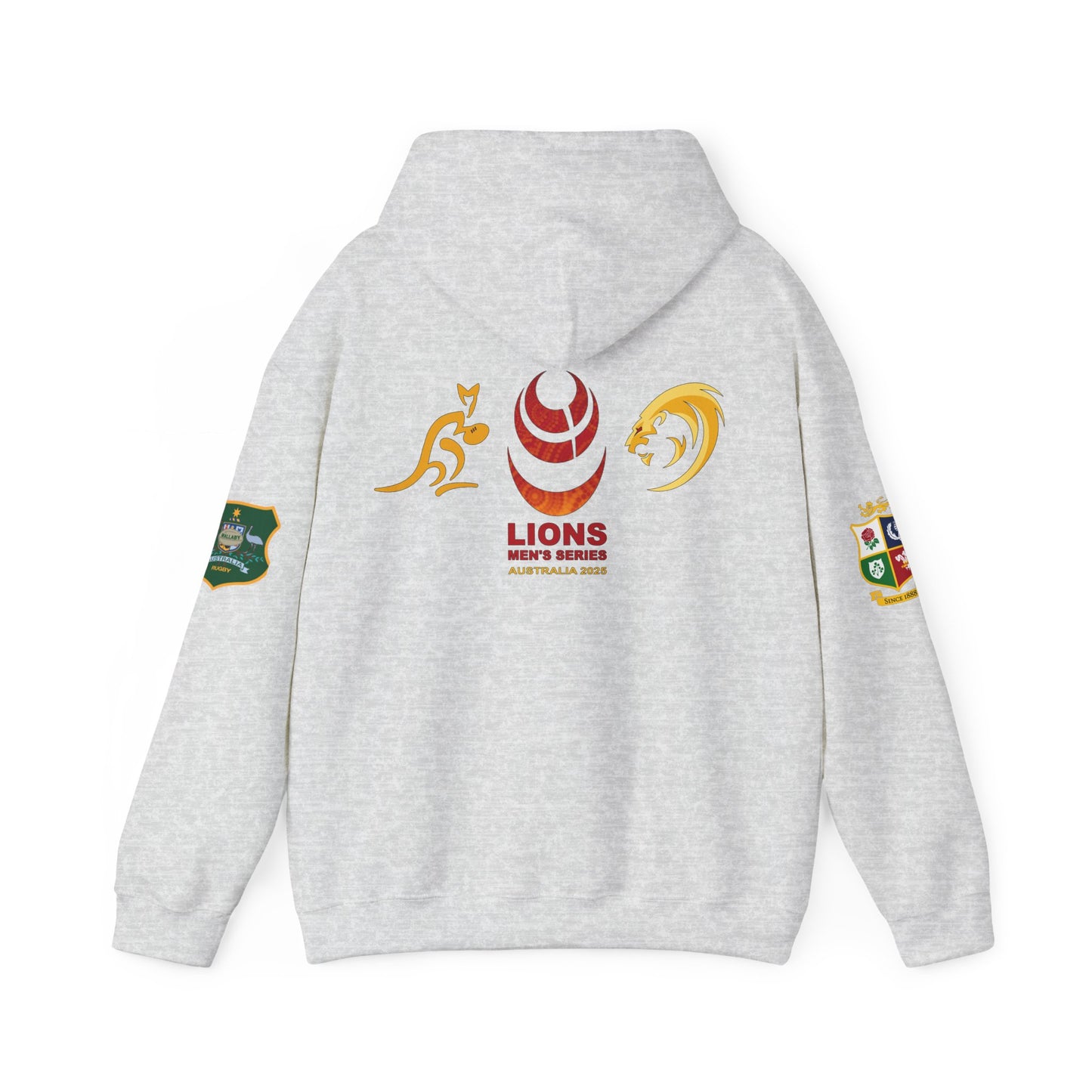 Sports-Inspired Unisex Heavy Blend™ Hooded Sweatshirt - 2025 Lions in Australia Rugby Tour Design