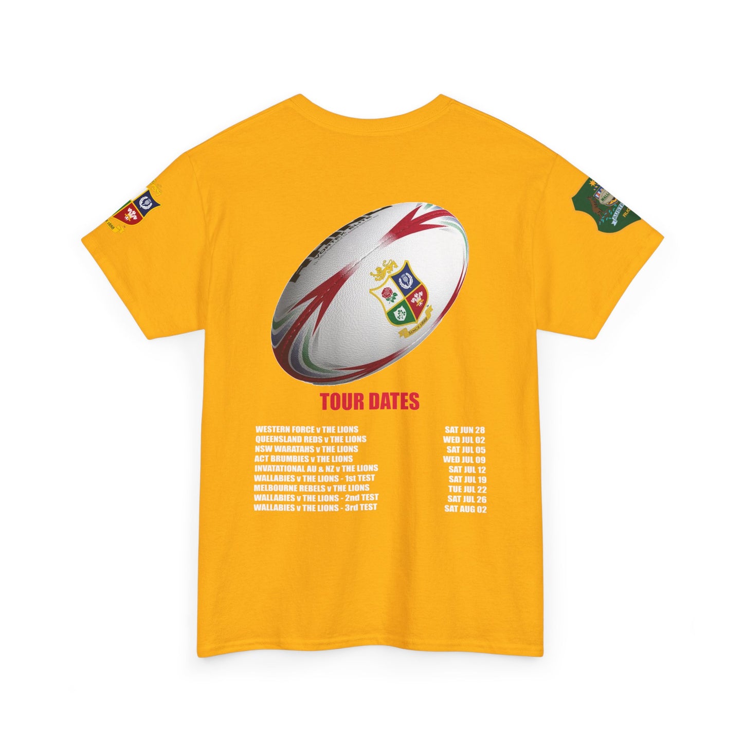 Lions Rugby Tour inspired Tee - Unisex Heavy Cotton T-Shirt - Design 2 (UK Distributor)