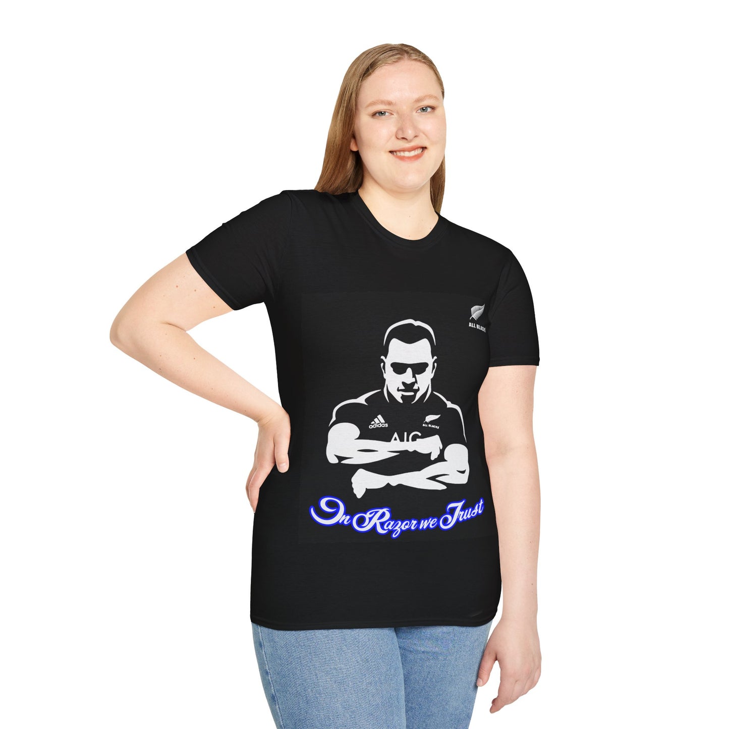 All Blacks - In Razor we Trust Unisex Softstyle T-Shirt (Black)