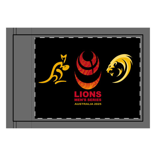 Lions Rugby Tour 2025 Collection - Double-Sided Flag - with Lions & Wallabies Crest