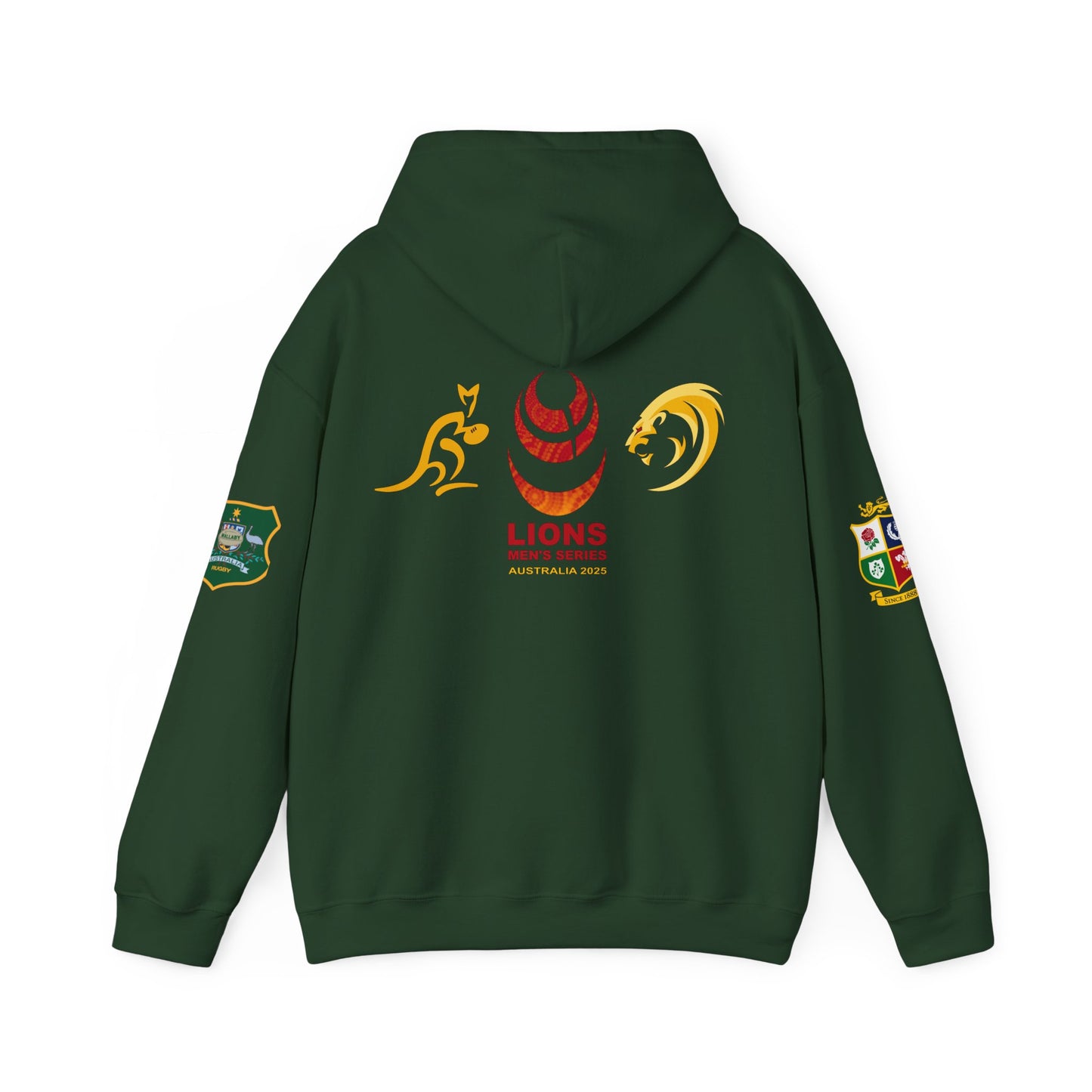 Sports-Inspired Unisex Heavy Blend™ Hooded Sweatshirt - 2025 Lions in Australia Rugby Tour Design