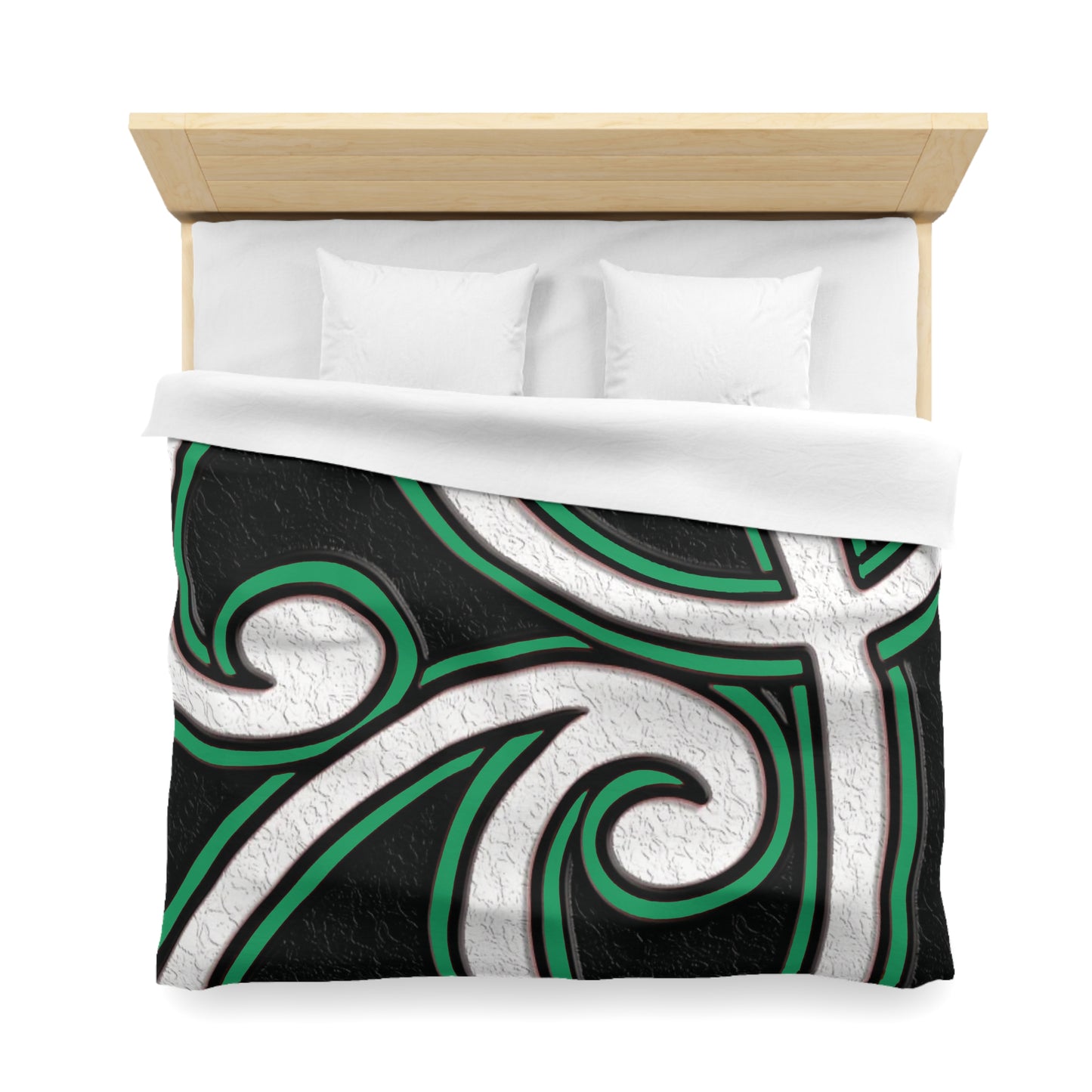 Maori Jade Koru Inspired Microfiber Duvet Cover
