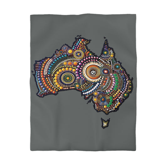 Australian Indigenous Inspired Microfiber Duvet Cover