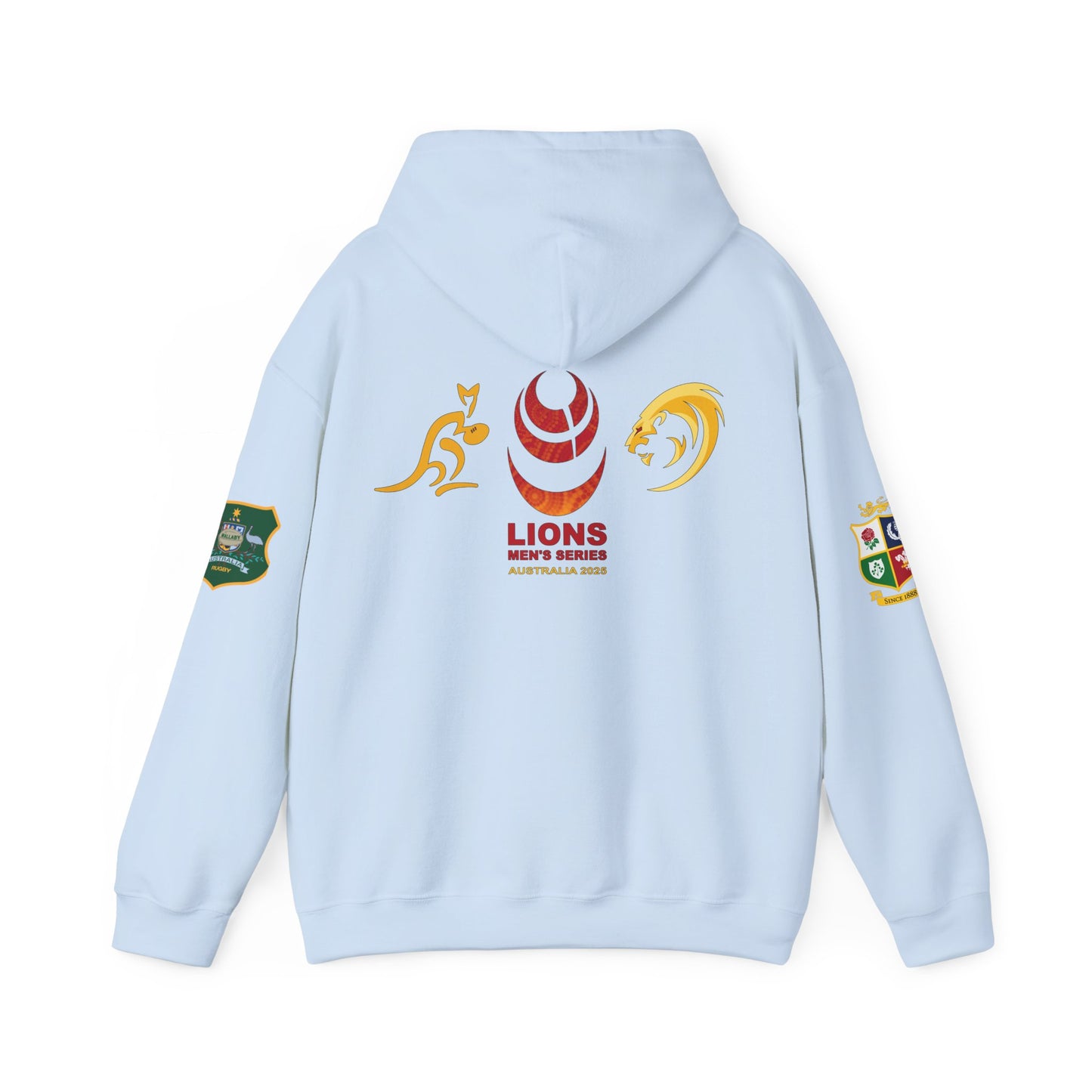 Sports-Inspired Unisex Heavy Blend™ Hooded Sweatshirt - 2025 Lions in Australia Rugby Tour Design