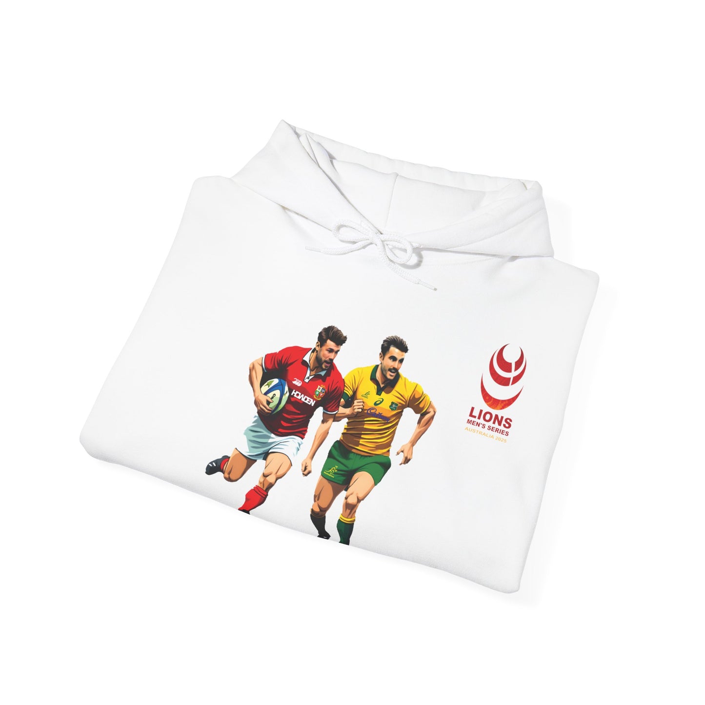 Sports-Inspired Unisex Heavy Blend™ Hooded Sweatshirt - 2025 Lions in Australia Rugby Tour Design