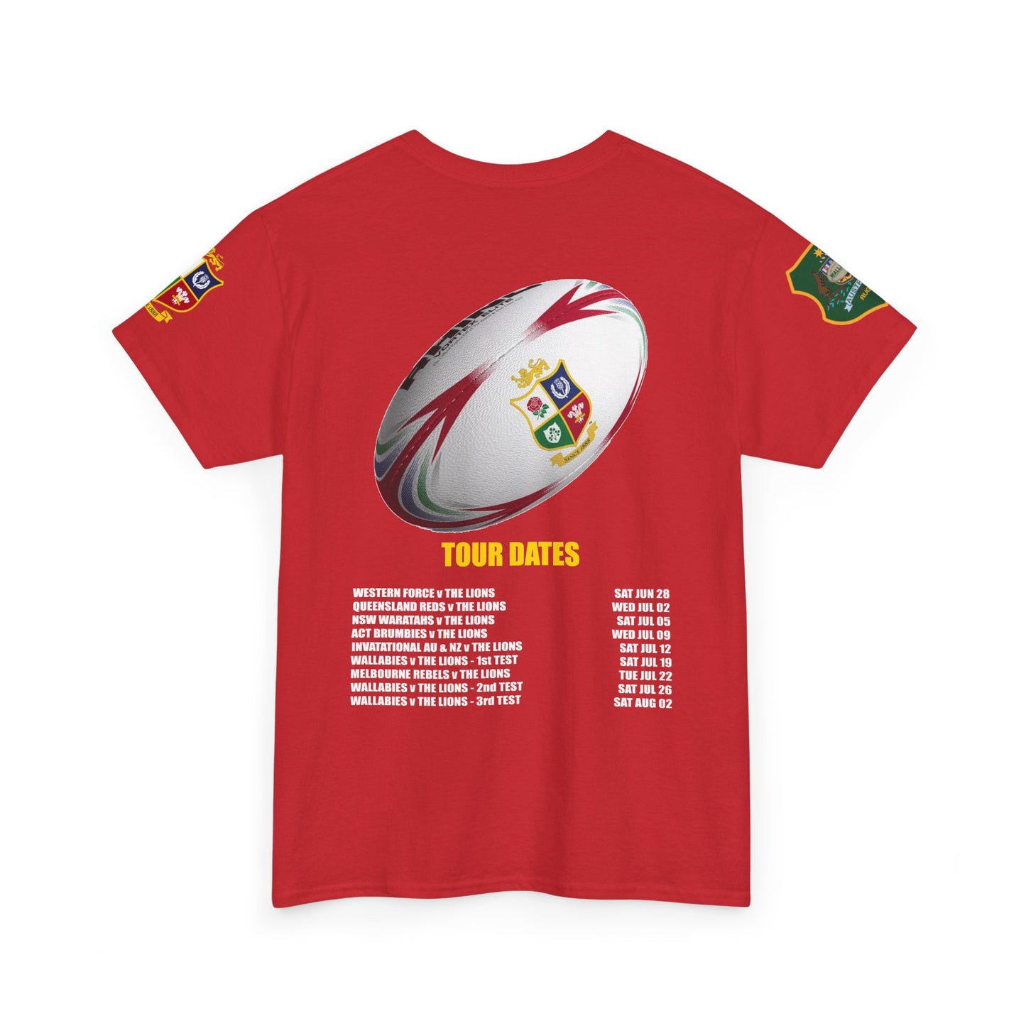 Lions Rugby Tour inspired Tee - Unisex Heavy Cotton T-Shirt - Design 2 (UK Distributor)