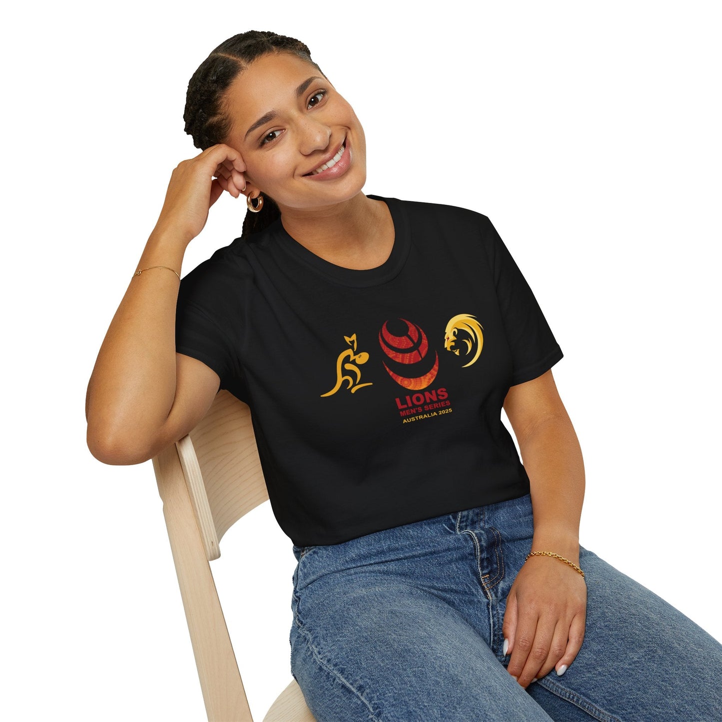 Lion's v Wallabies 2025 Tour Plain Crew Neck T-Shirt (Fully customisable)