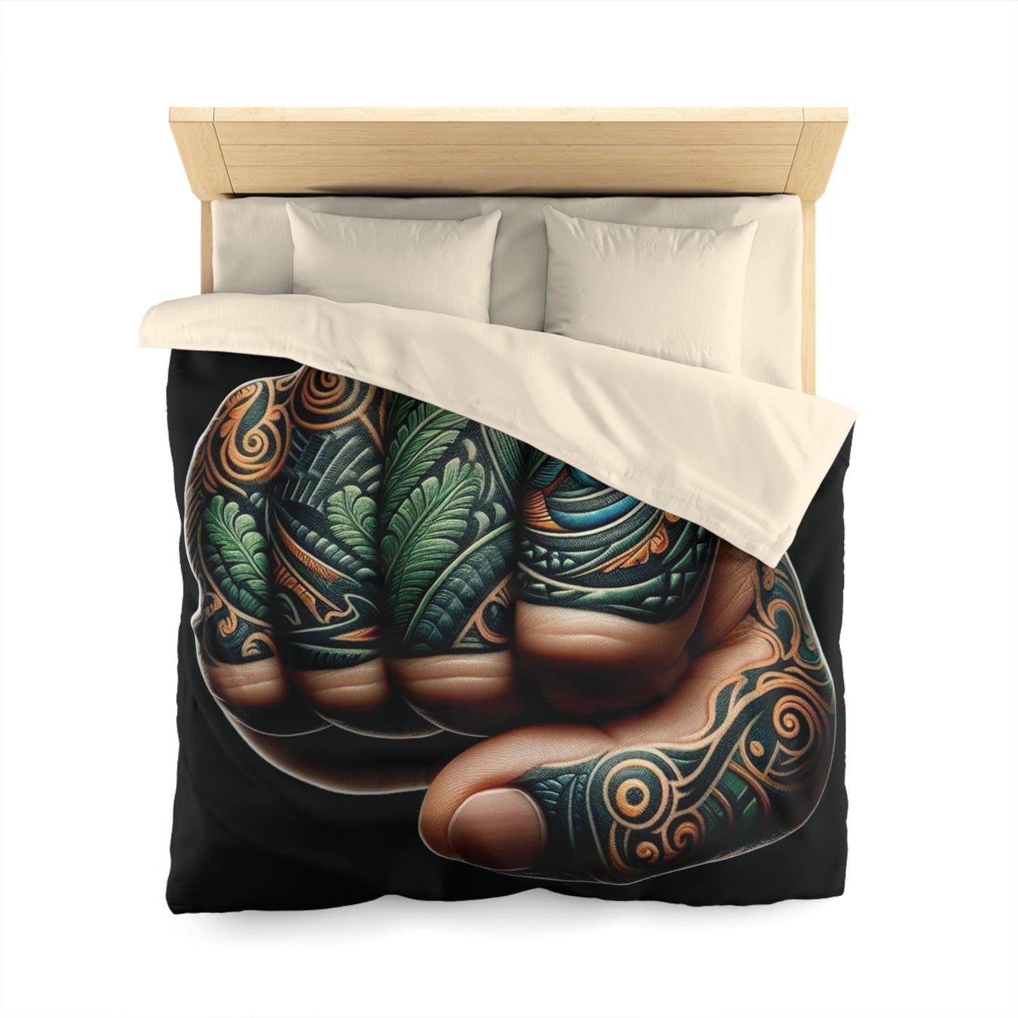 Maori Fist Microfiber Duvet Cover
