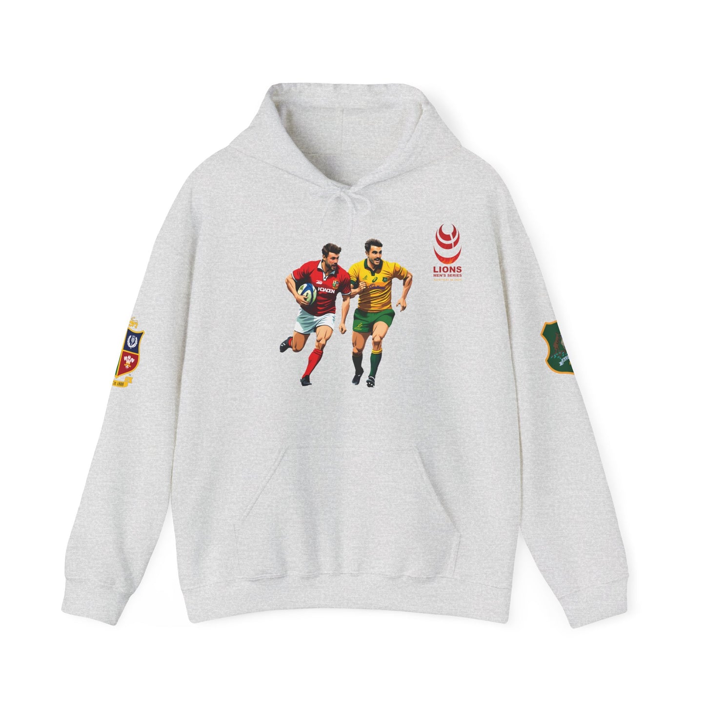 Sports-Inspired Unisex Heavy Blend™ Hooded Sweatshirt - 2025 Lions in Australia Rugby Tour Design