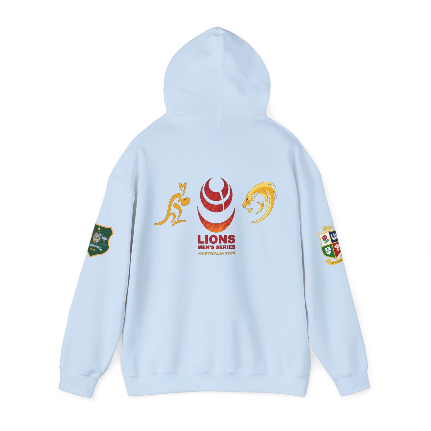 Sports-Inspired Unisex Heavy Blend™ Hooded Sweatshirt - 2025 Lions in Australia Rugby Tour Design