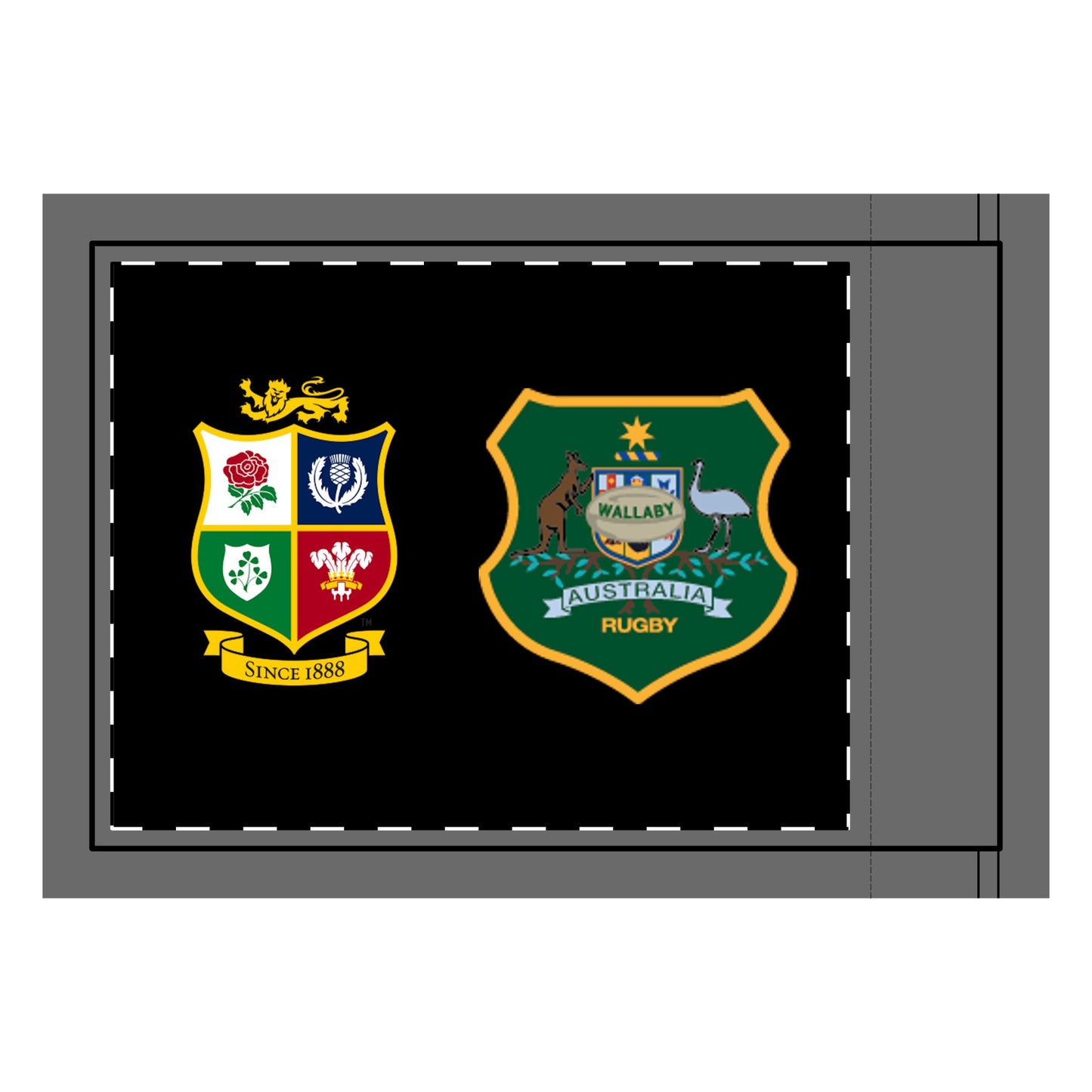 Lions Rugby Tour 2025 Collection - Double-Sided Flag - with Lions & Wallabies Crest