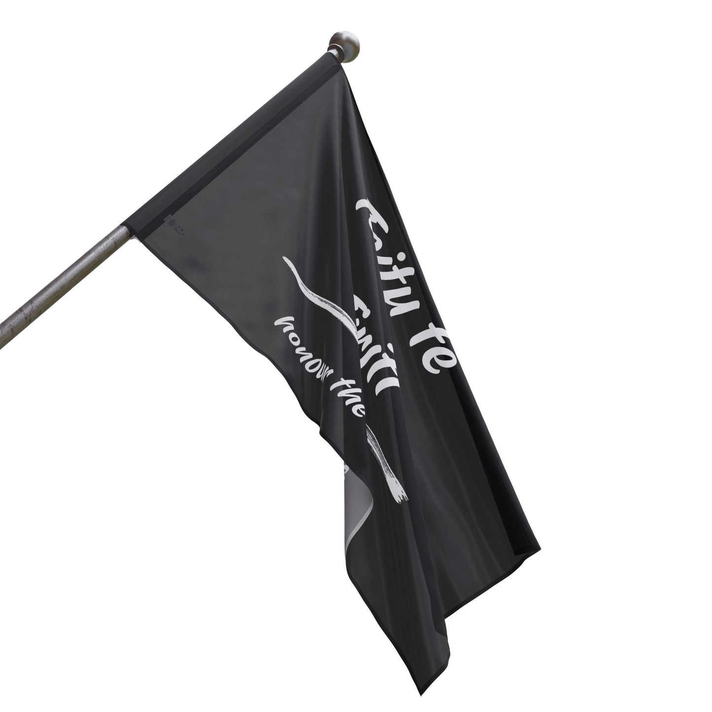 Toitu te Tiriti - Honour the Treaty Flag - White Text on Black Flag