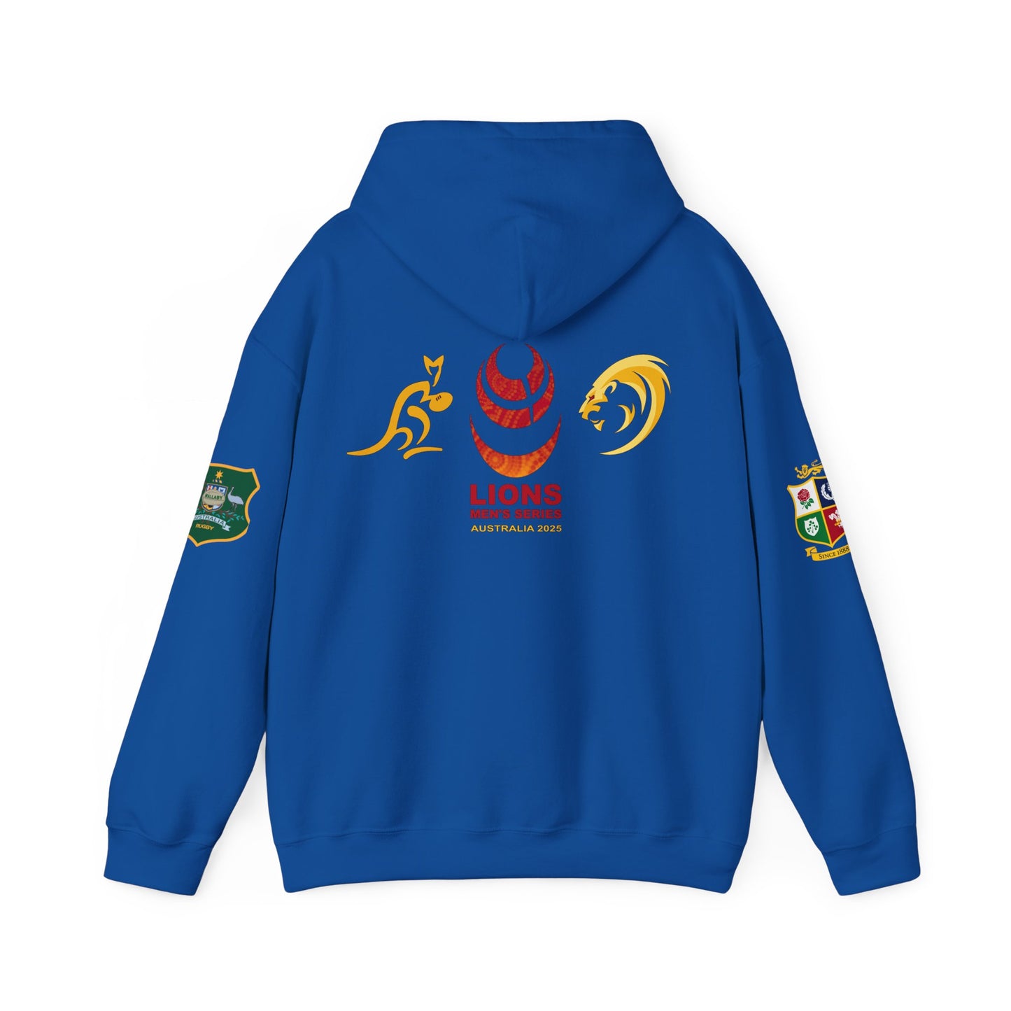 Sports-Inspired Unisex Heavy Blend™ Hooded Sweatshirt - 2025 Lions in Australia Rugby Tour Design