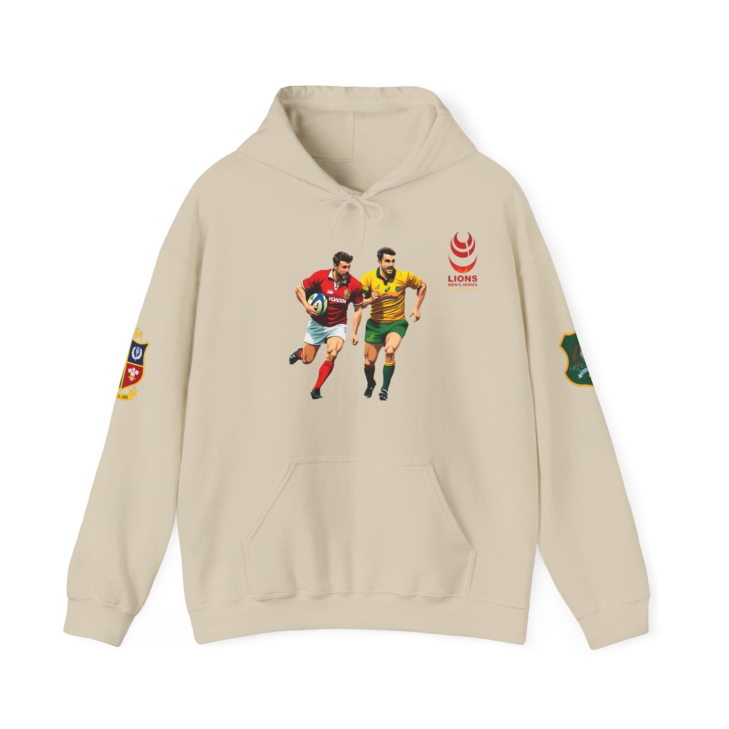 Sports-Inspired Unisex Heavy Blend™ Hooded Sweatshirt - 2025 Lions in Australia Rugby Tour Design