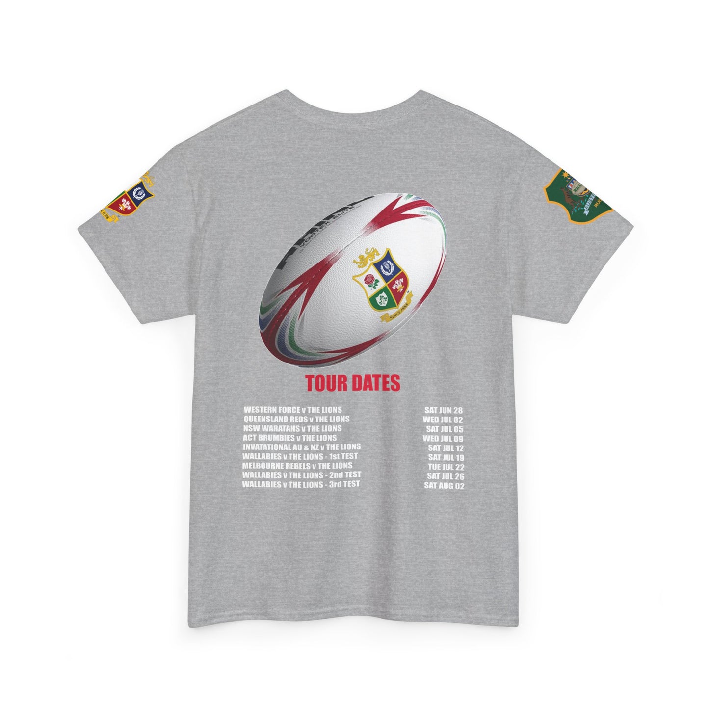 Lions Rugby Tour inspired Tee - Unisex Heavy Cotton T-Shirt - Design 2 (UK Distributor)