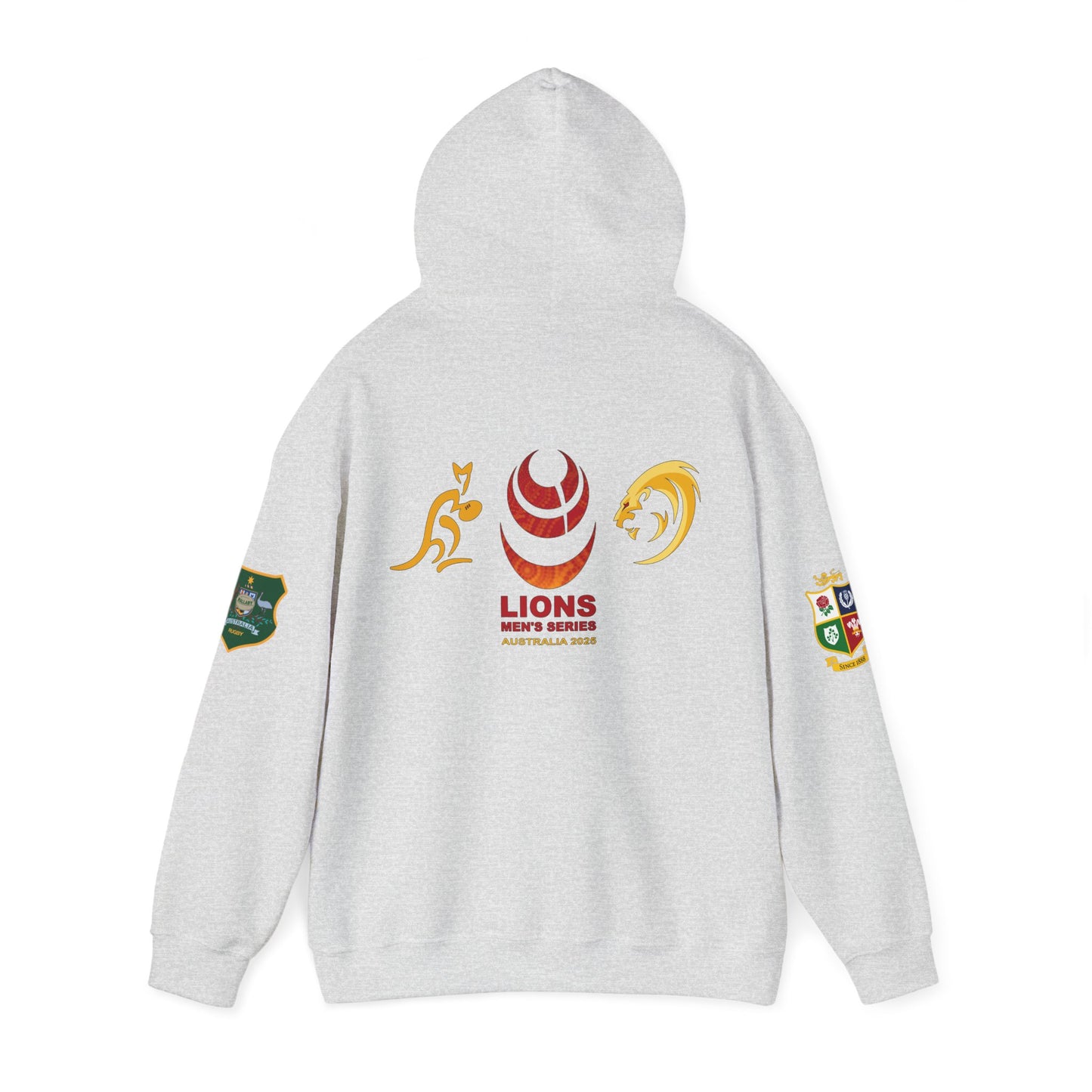 Sports-Inspired Unisex Heavy Blend™ Hooded Sweatshirt - 2025 Lions in Australia Rugby Tour Design