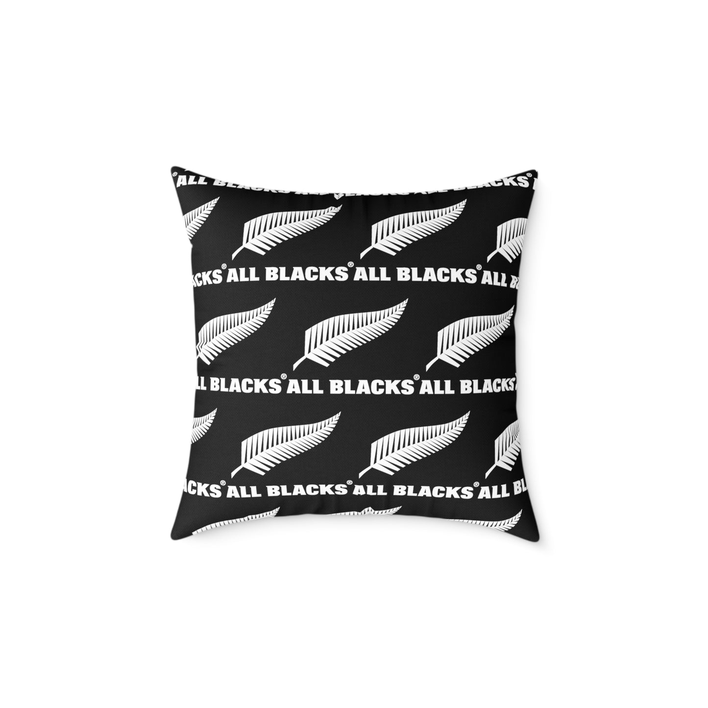 All Blacks Black Square Poly Canvas Pillow