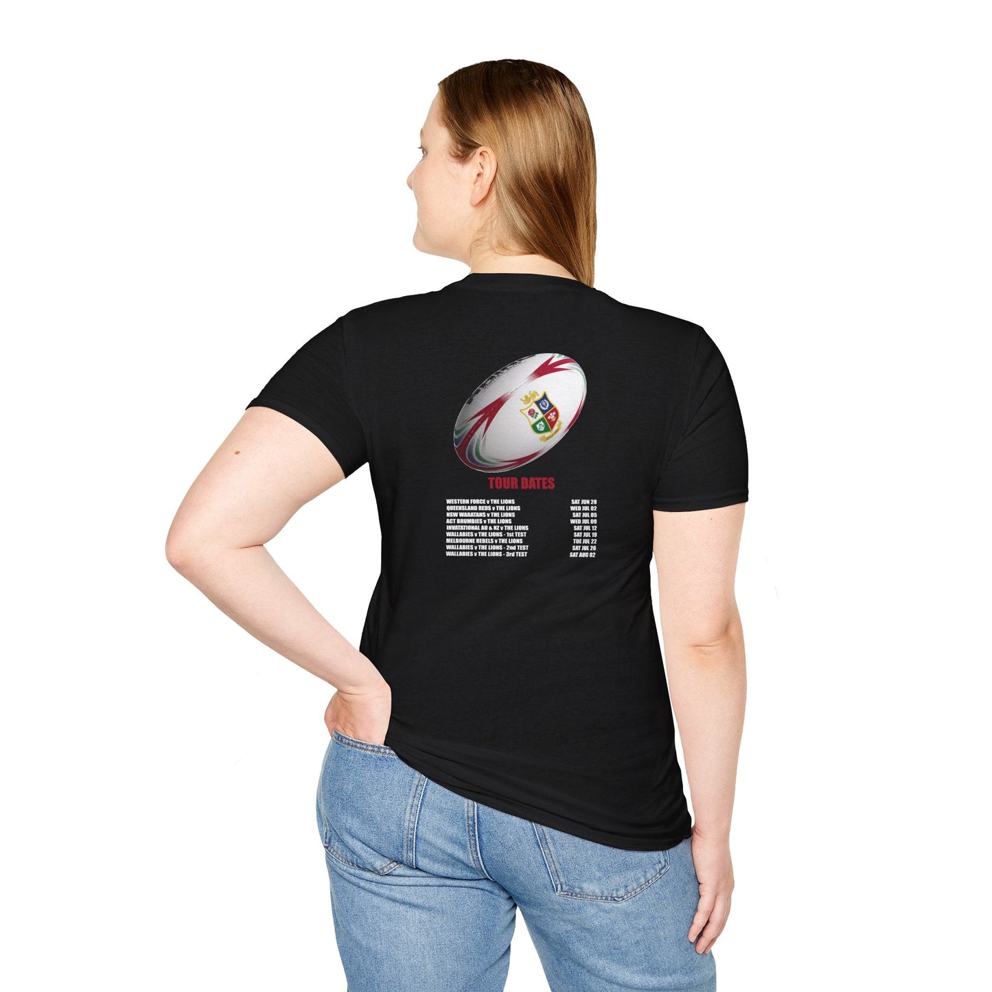 Lion's v Wallabies 2025 Tour Plain Crew Neck T-Shirt (Fully customisable)