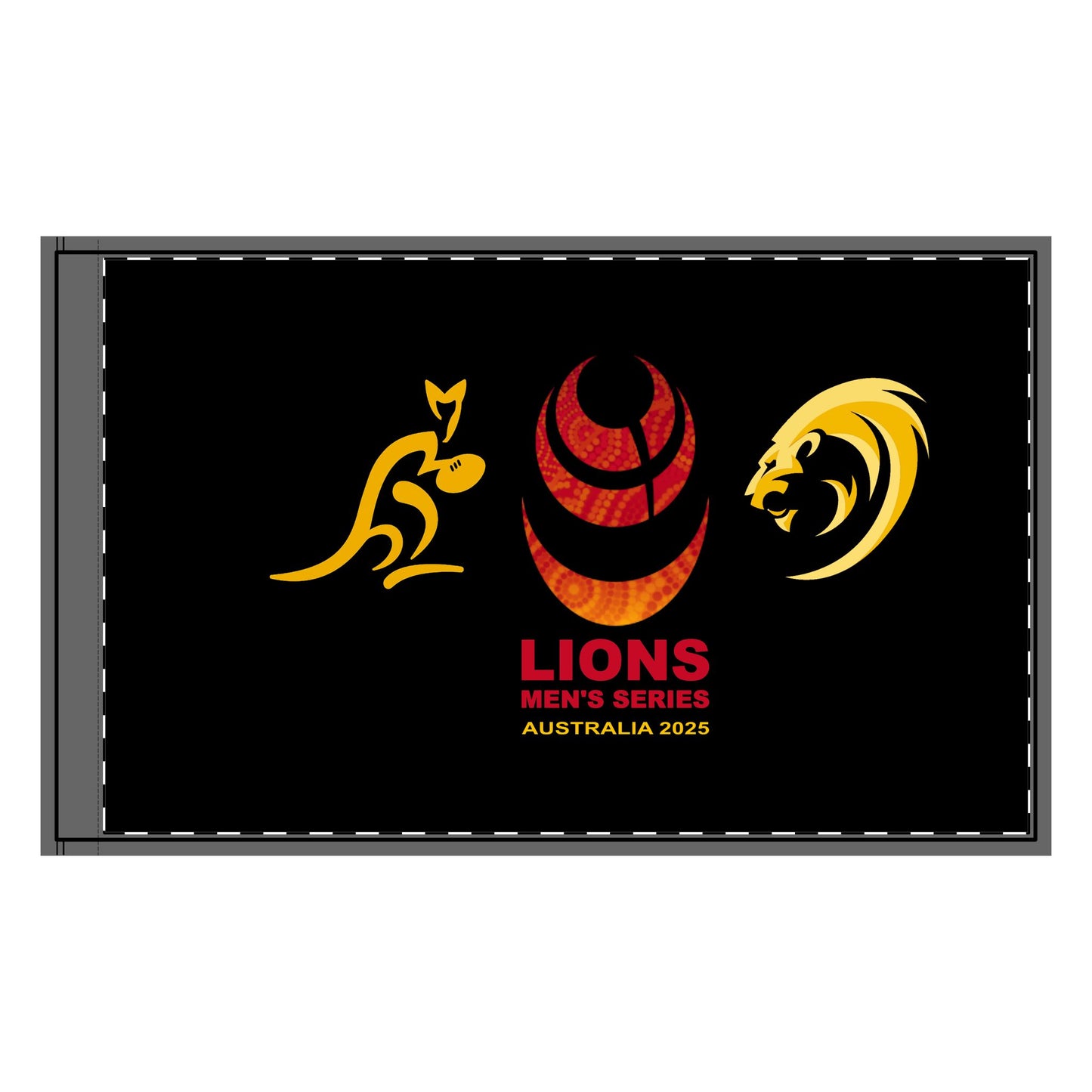 Lions Rugby Tour 2025 Collection - Double-Sided Flag - with Lions & Wallabies Crest