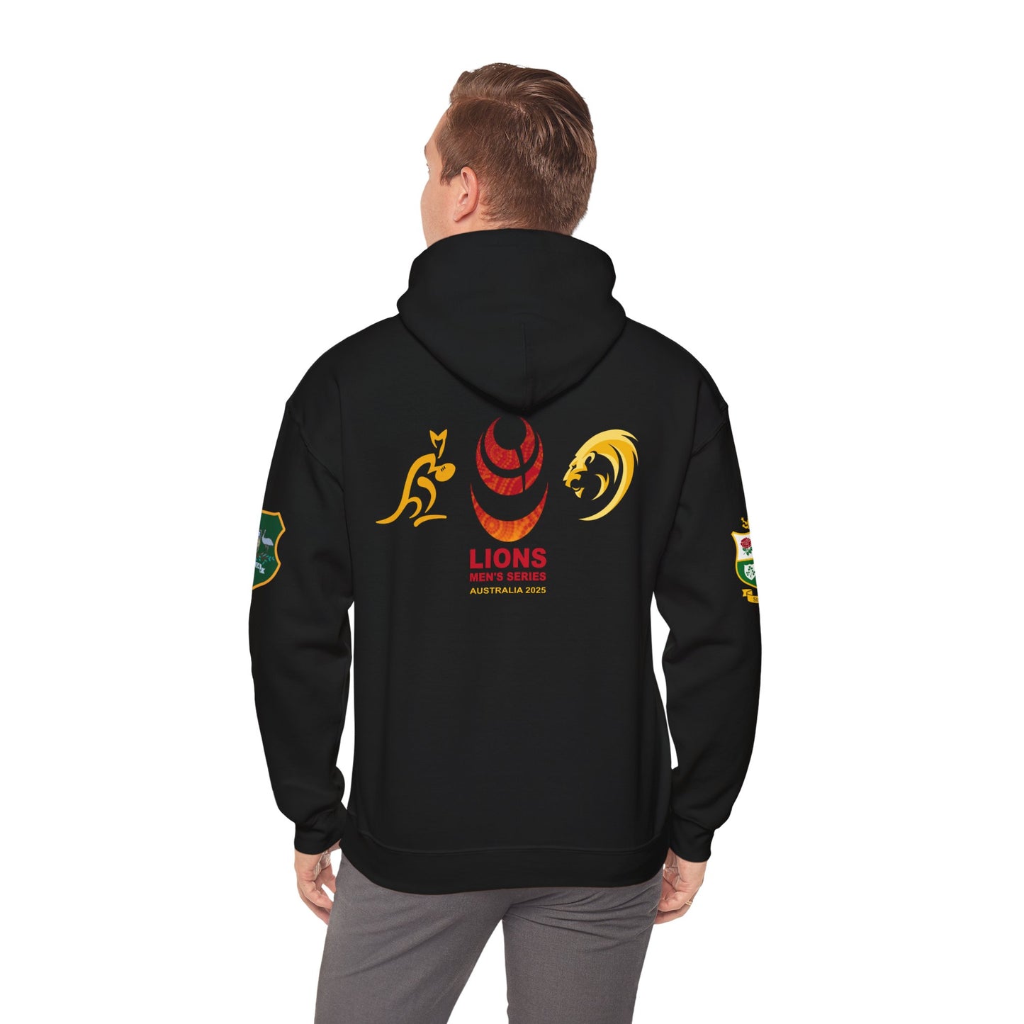 Sports-Inspired Unisex Heavy Blend™ Hooded Sweatshirt - 2025 Lions in Australia Rugby Tour Design (UK distributor)