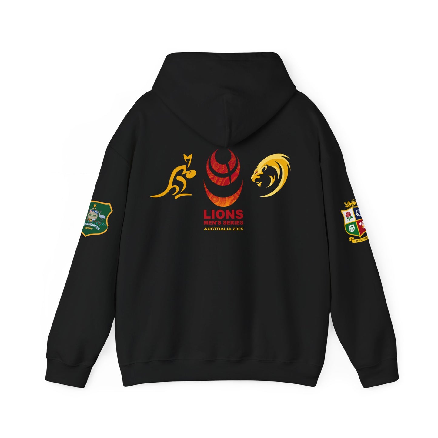 Sports-Inspired Unisex Heavy Blend™ Hooded Sweatshirt - 2025 Lions in Australia Rugby Tour Design - (Made in-house)
