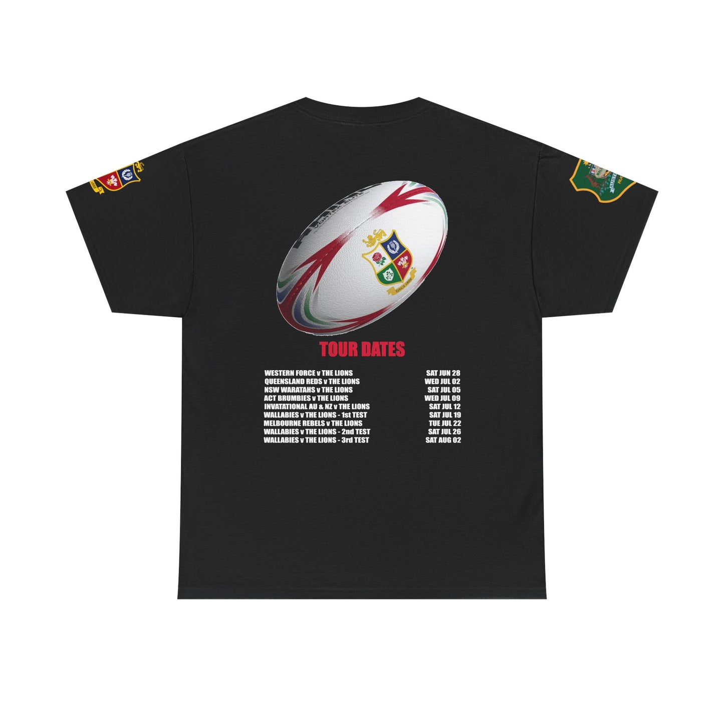 Lions Rugby Tour inspired Tee - Unisex Heavy Cotton T-Shirt - Design 2 (UK Distributor)