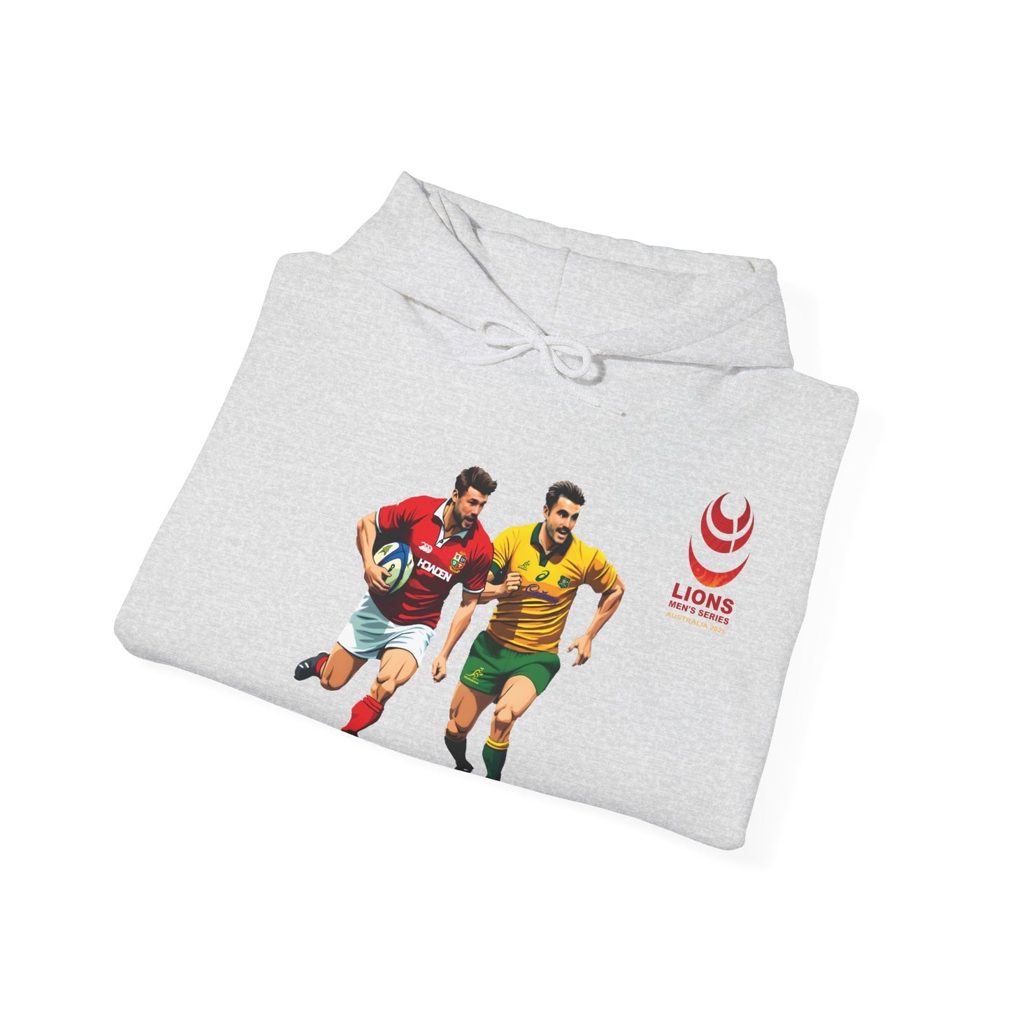 Sports-Inspired Unisex Heavy Blend™ Hooded Sweatshirt - 2025 Lions in Australia Rugby Tour Design
