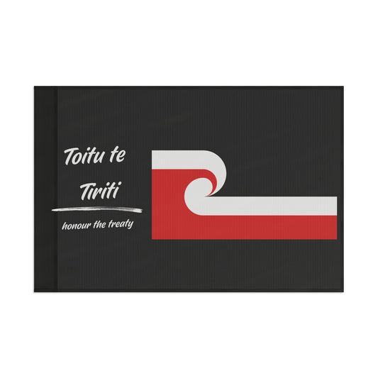 Tino Rangatiratanga & Toitu te Tiriti Single Sided Flag Ver 2 ( 3 sizes available)