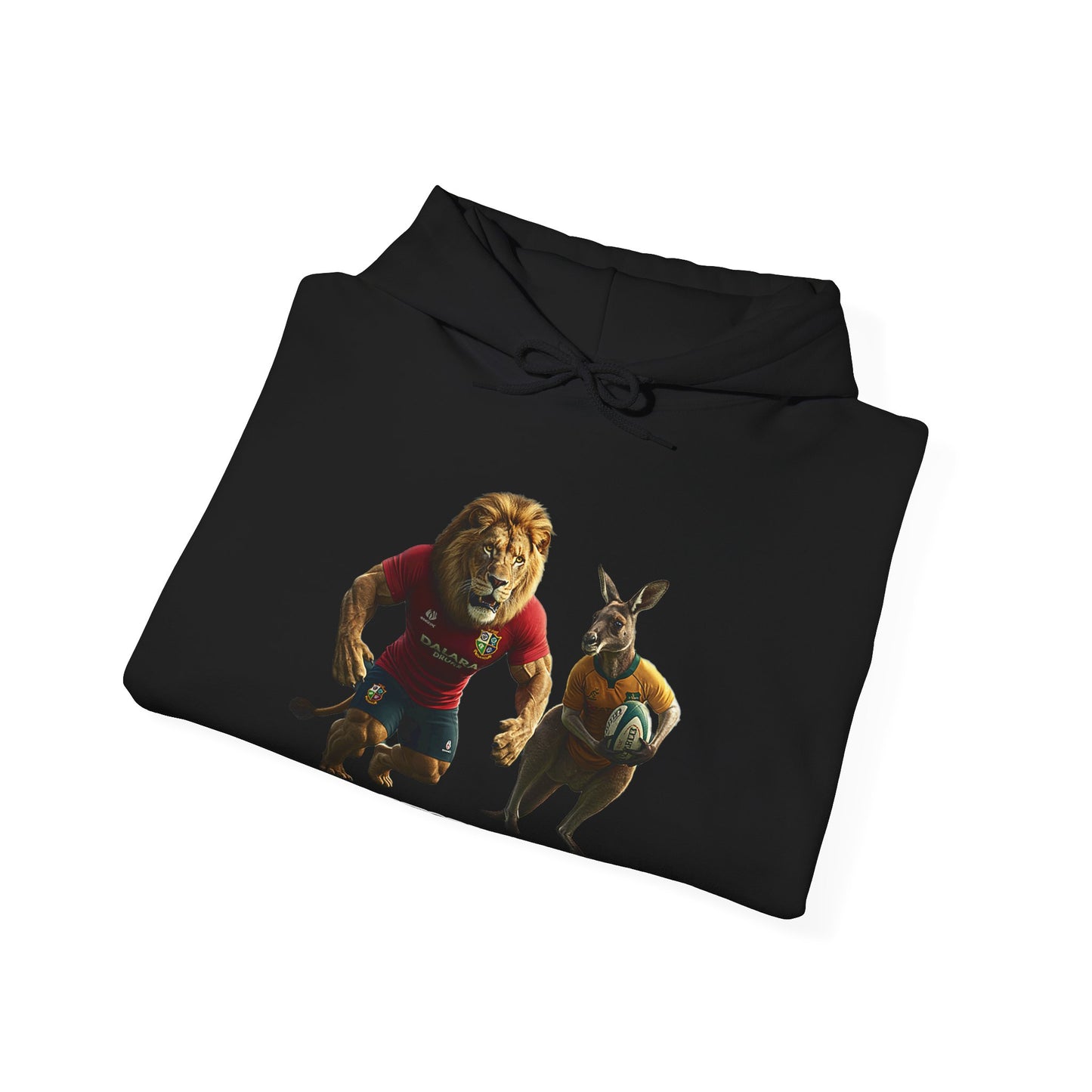 Lions Tour 2025 Rugby Legends Unisex Hooded Sweatshirt - Heavy Blend, Perfect for Sports Fans - Lion & Roo Design 2 (UK distributor)