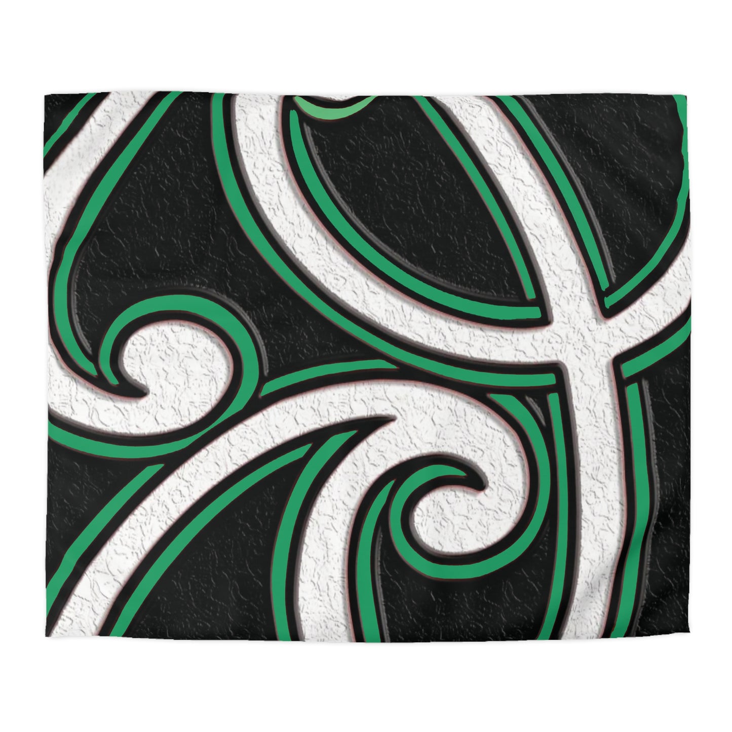 Maori Jade Koru Inspired Microfiber Duvet Cover