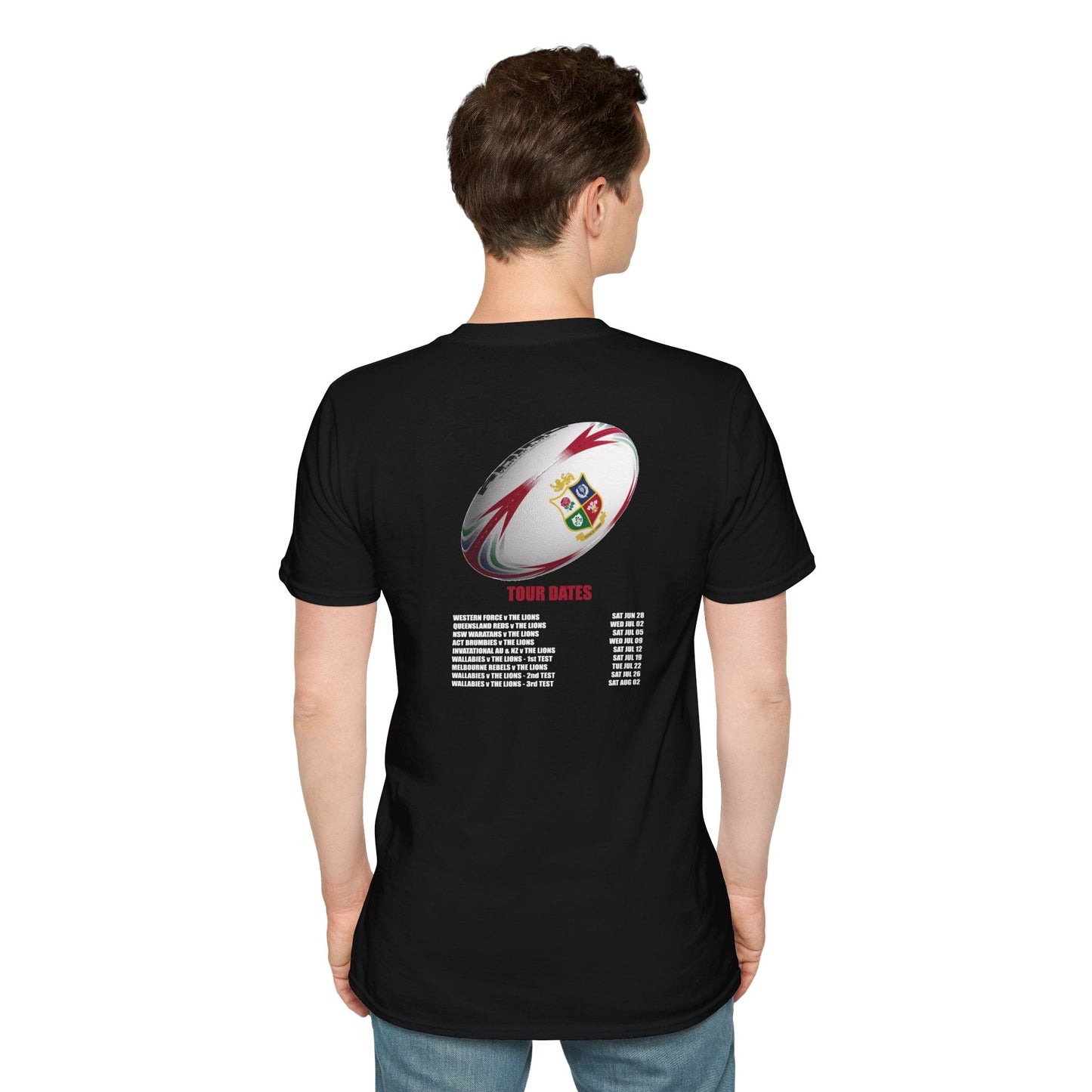 Lion's v Wallabies 2025 Tour Plain Crew Neck T-Shirt (Fully customisable)