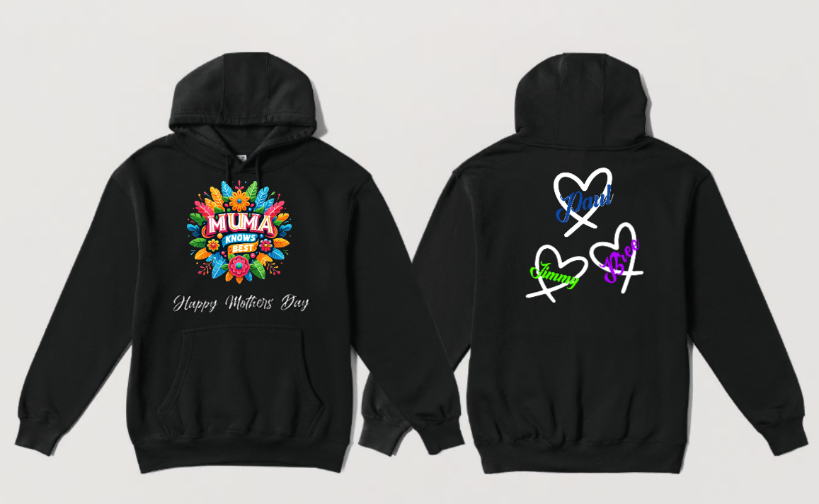 Happy Mothers Day Flowers & Hearts - Unisex Heavy Blend™ Hooded Sweatshirt