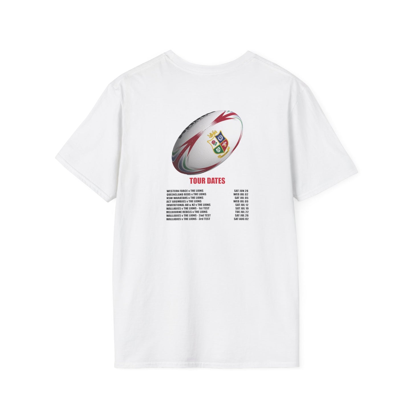 Lion's v Wallabies 2025 Tour Plain Crew Neck T-Shirt (Fully customisable)